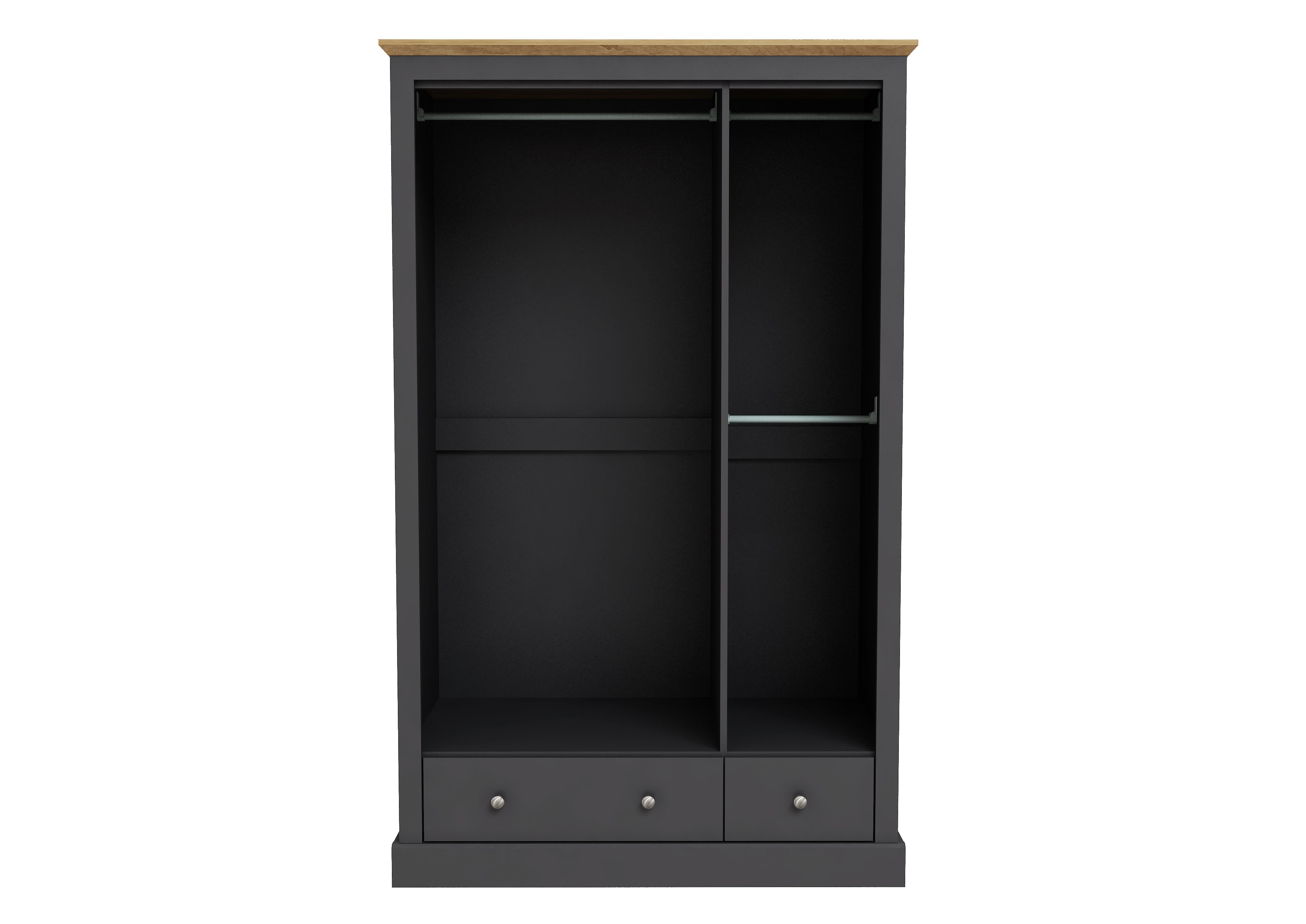 DEVON CHARCOAL 3 DOOR 2 DRAWER WARDROBE ( 2 PACKS ) (14969138086266)