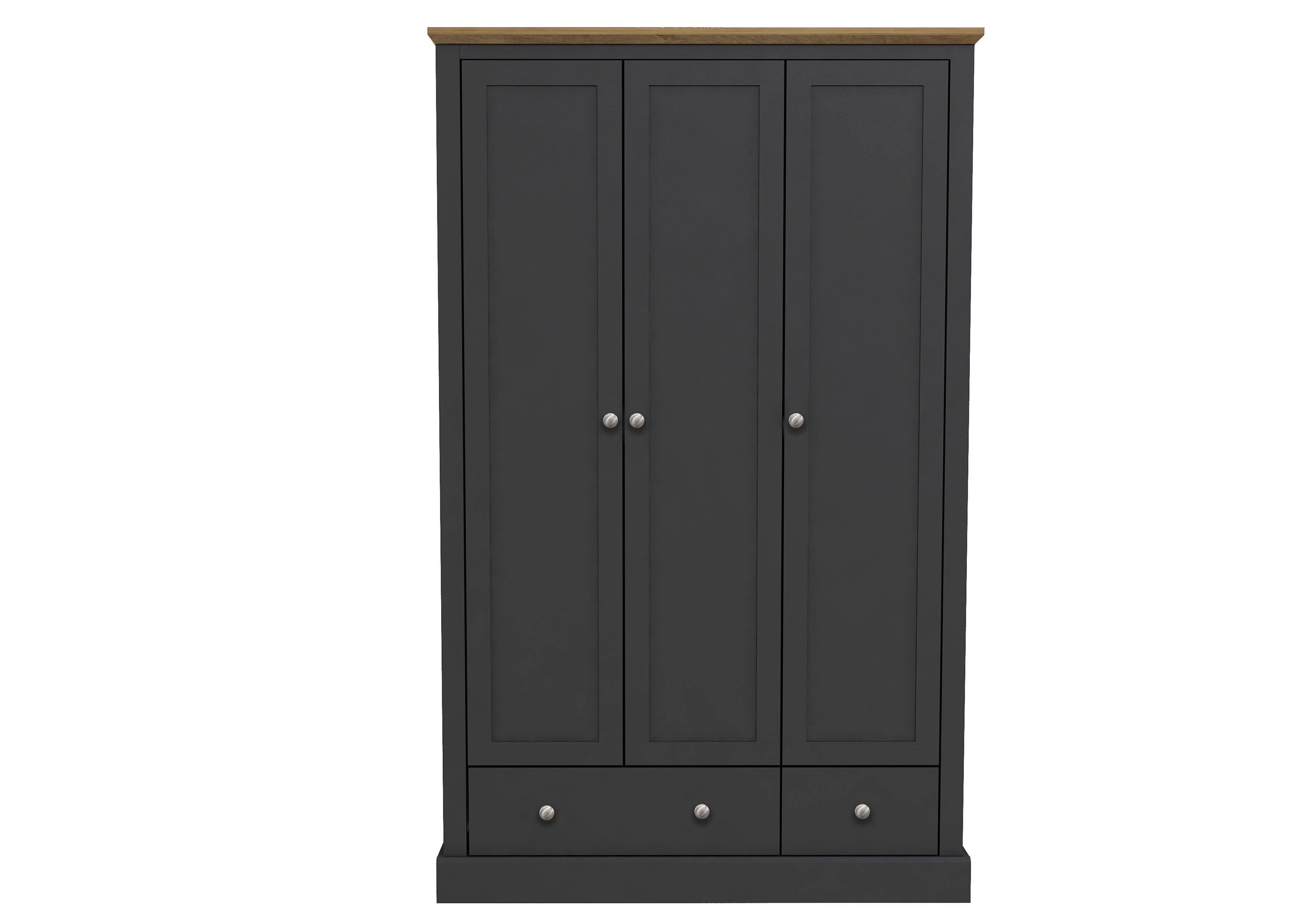 DEVON CHARCOAL 3 DOOR 2 DRAWER WARDROBE ( 2 PACKS ) (14969138086266)