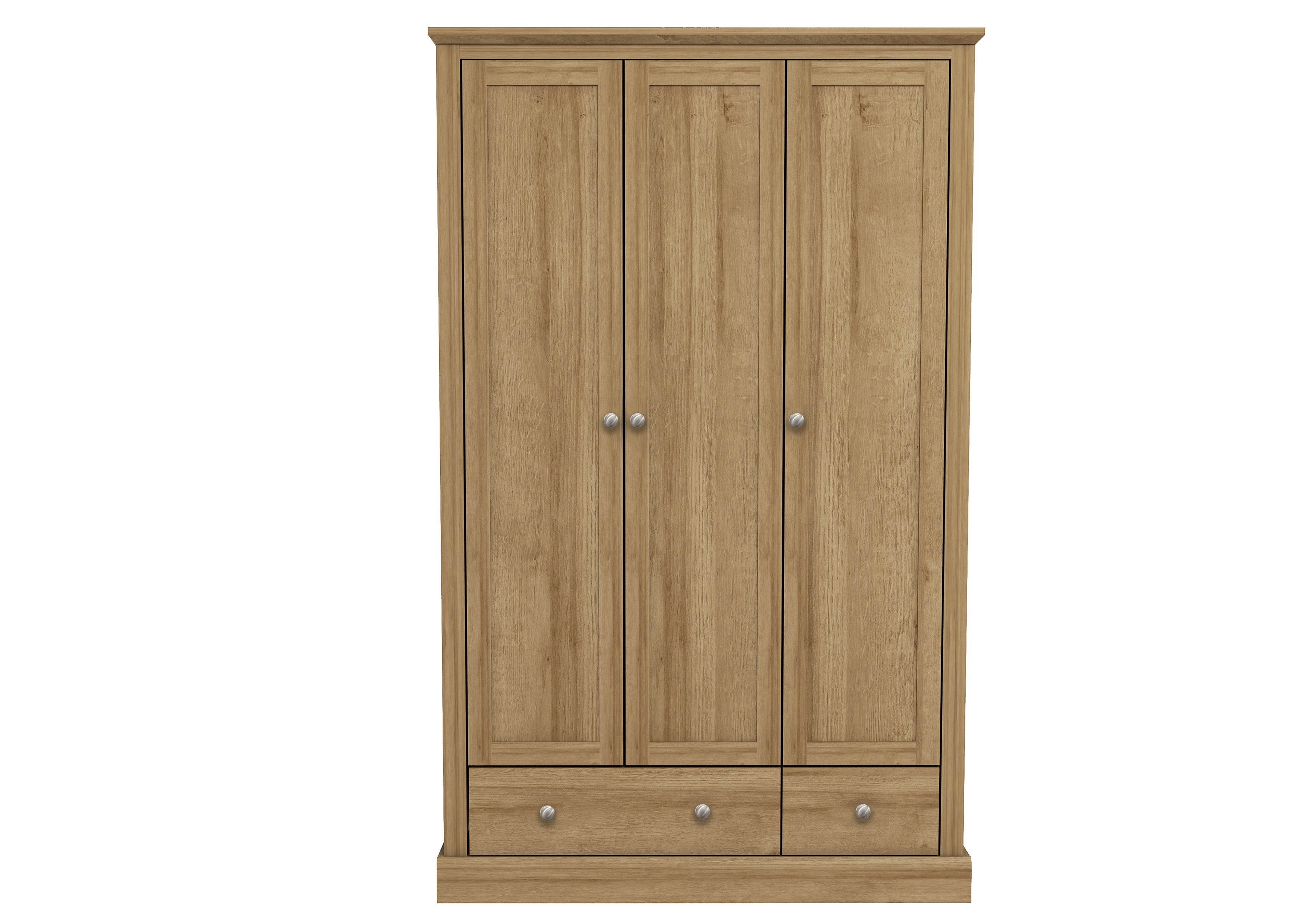 DEVON OAK 3 DOOR 2 DRAWER WARDROBE ( 2 PACKS ) (14969138119034)