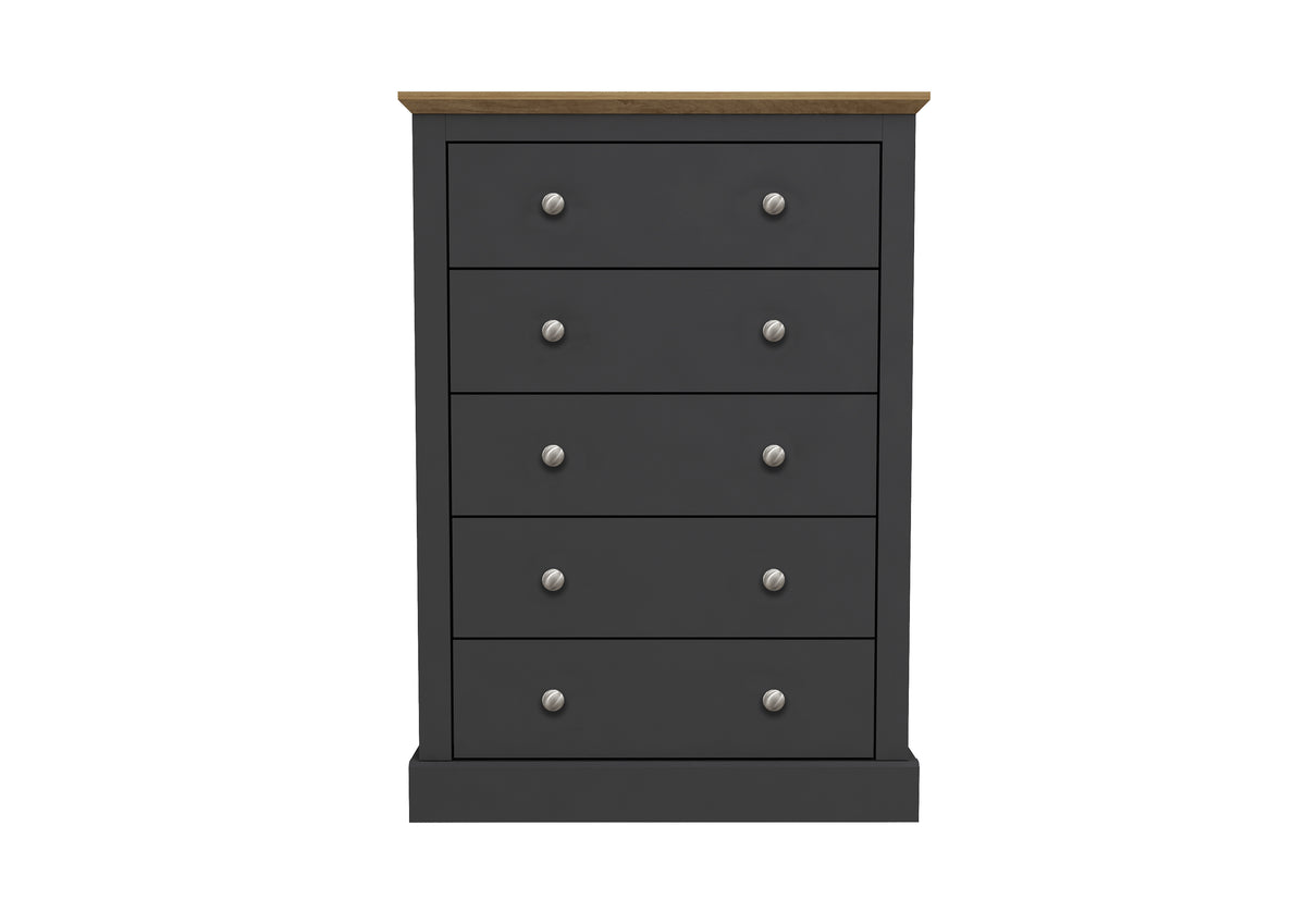 Genoa CHARCOAL 5 DRAWER CHEST