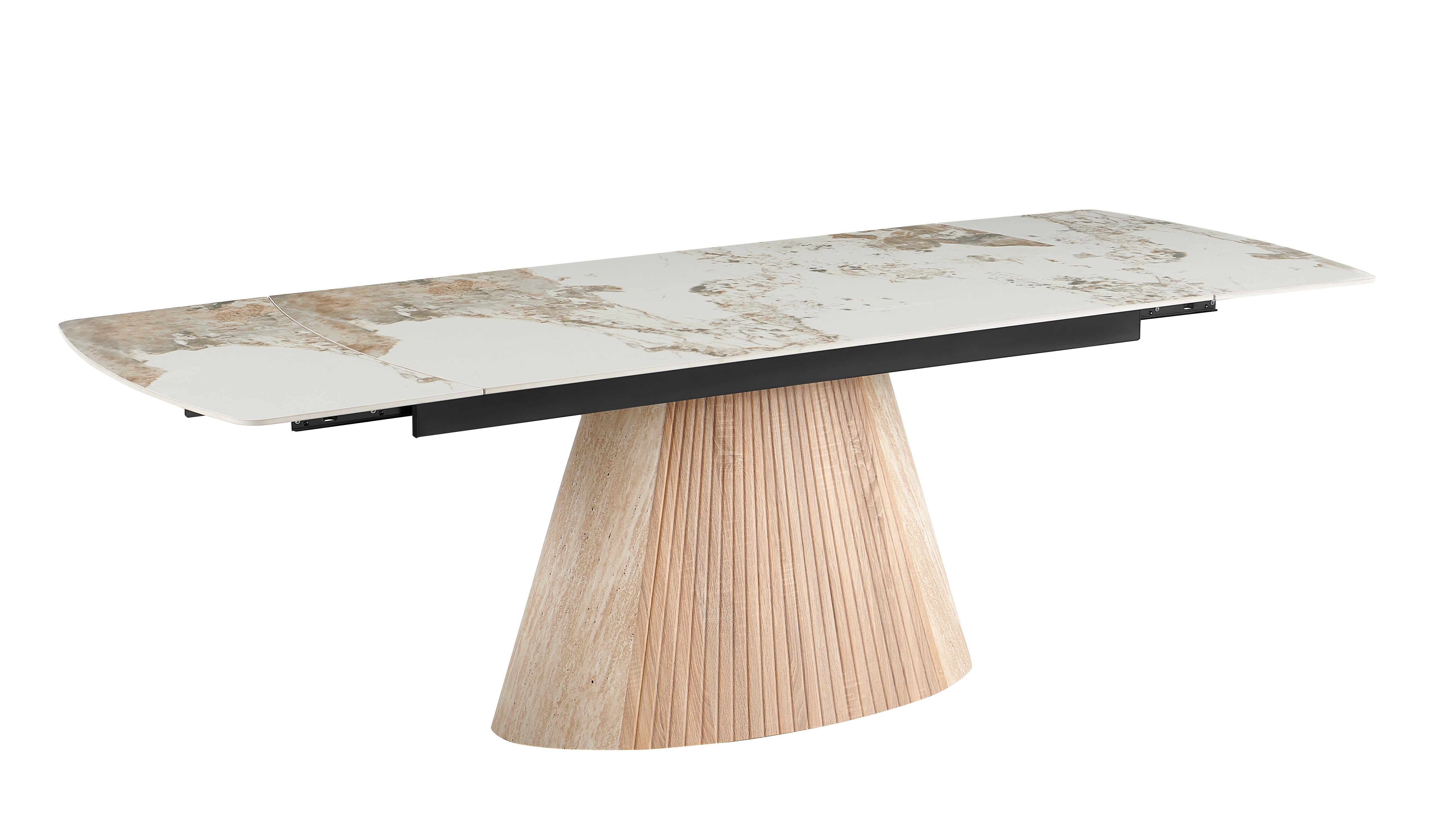 Monte Carlo Extending Dining Table in Beige - AMC Furniture