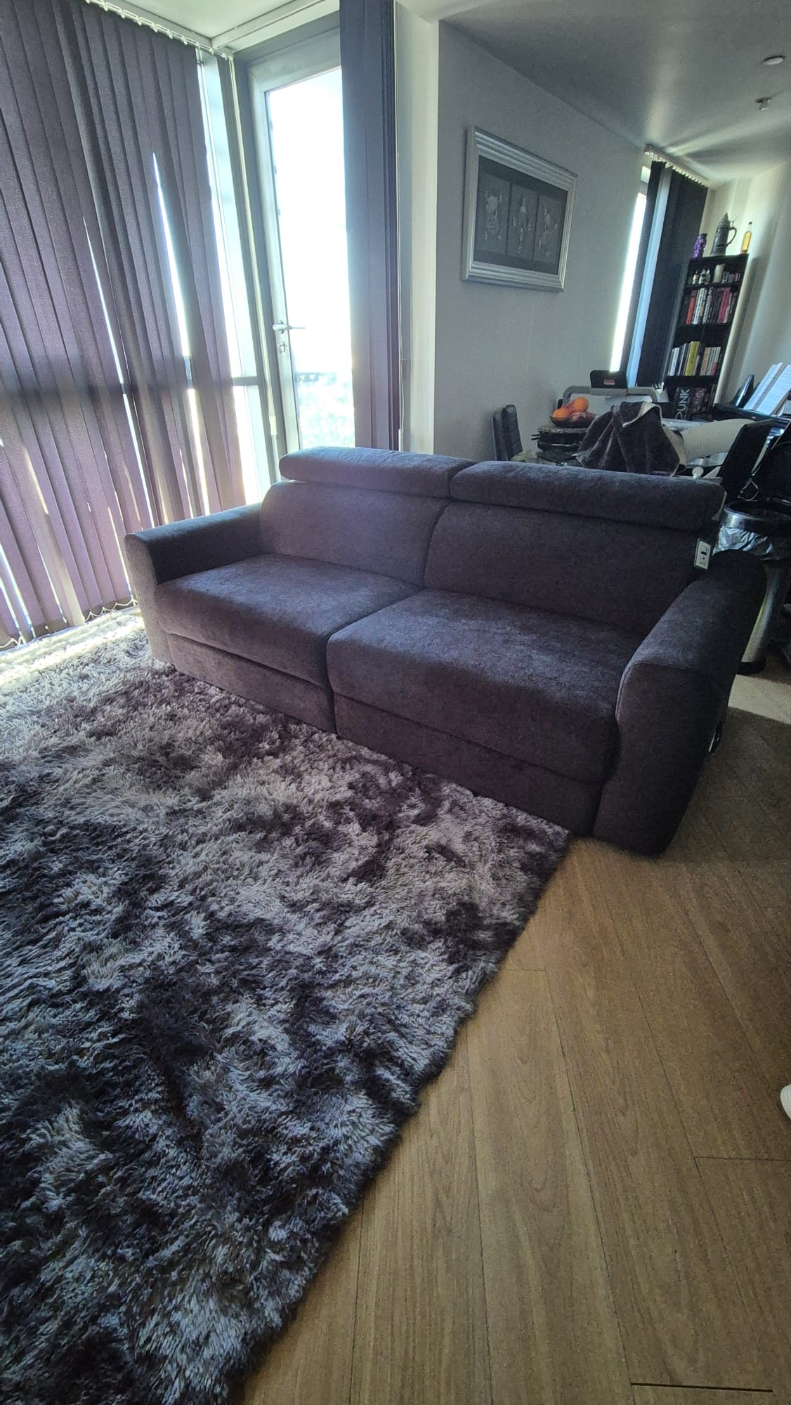 Raye 3 Seater Electric Sofa Bed in Black