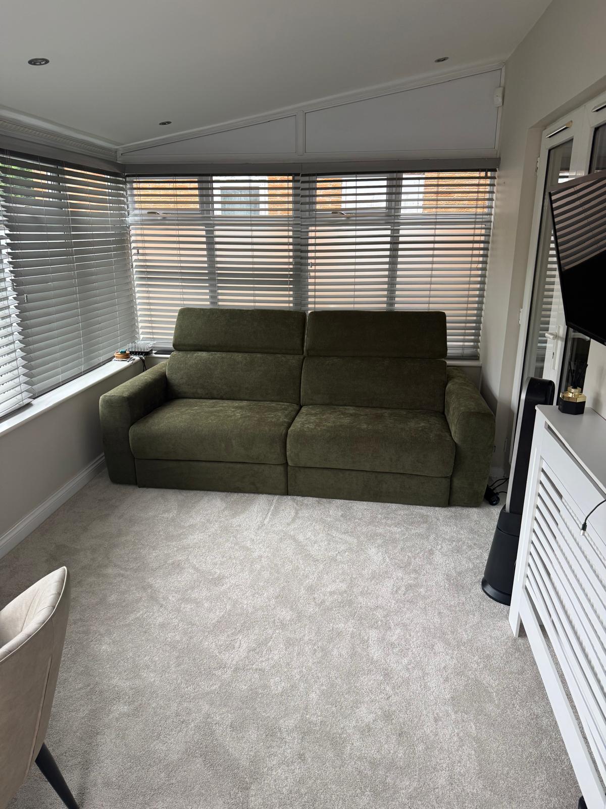 Raye 3 Seater Electric Sofa Bed in Green