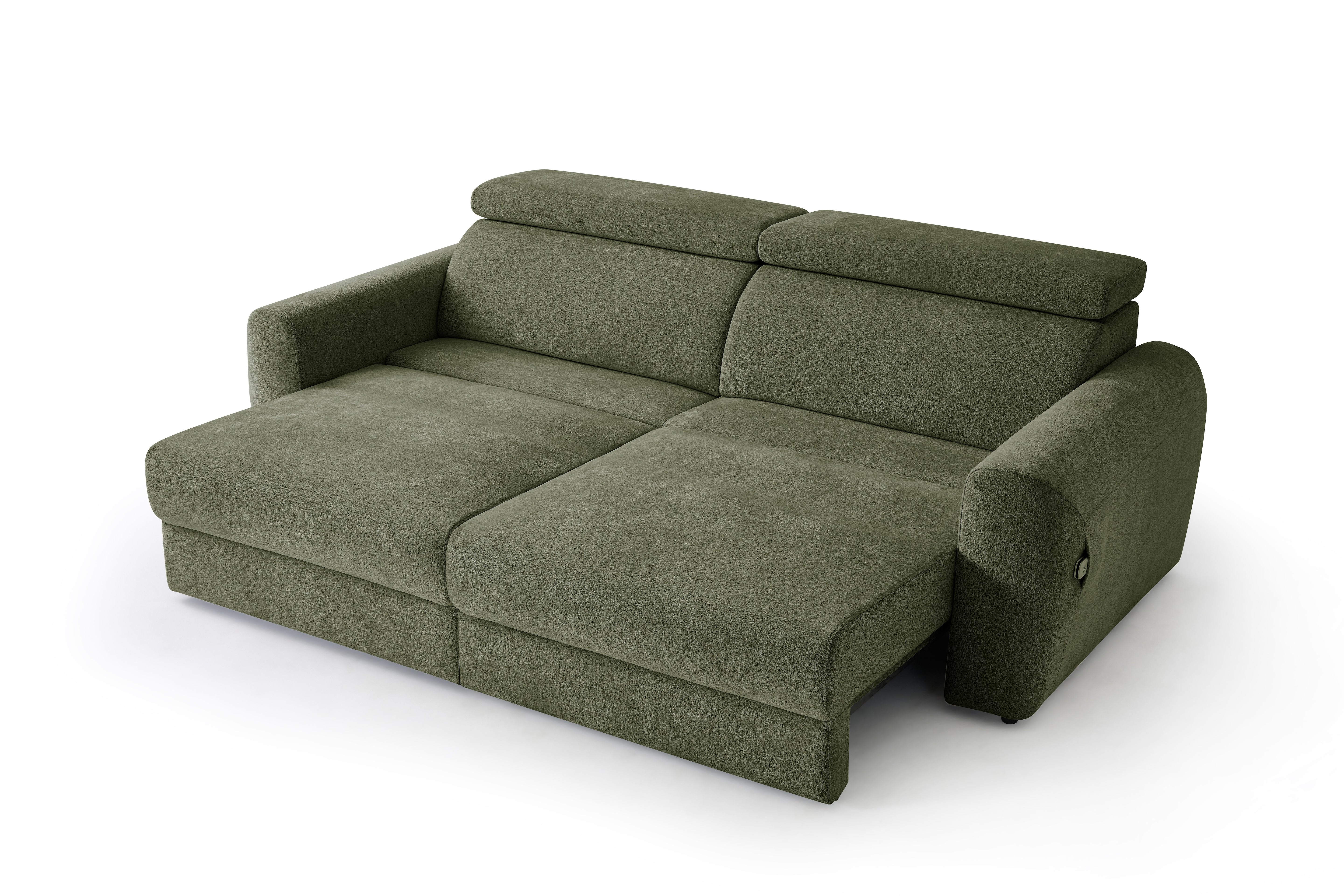 Raye 3 Seater Electric Sofa Bed in Green - AMC Furniture