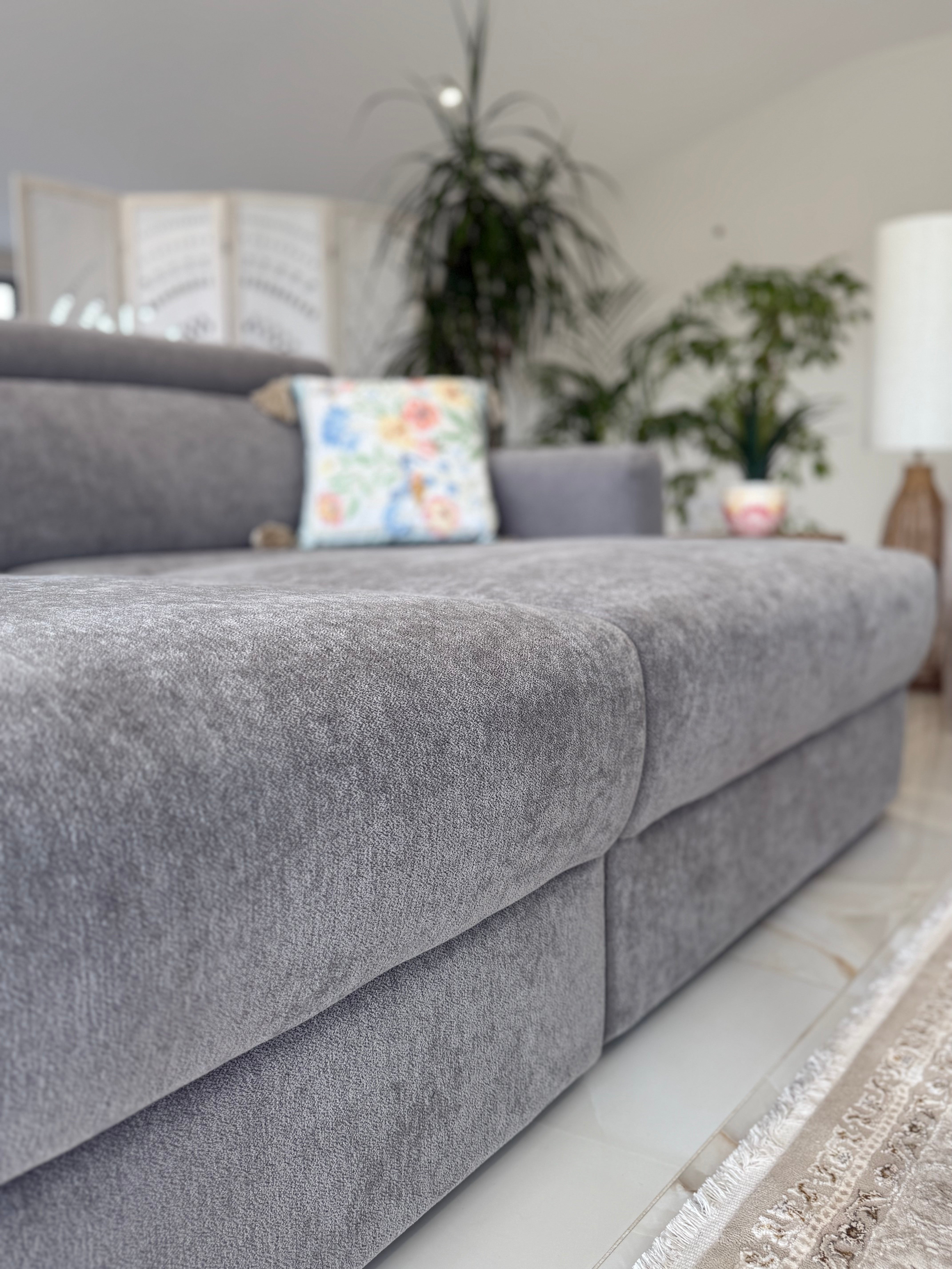 Raye 3 Seater Electric Sofa Bed in Grey - AMC Furniture