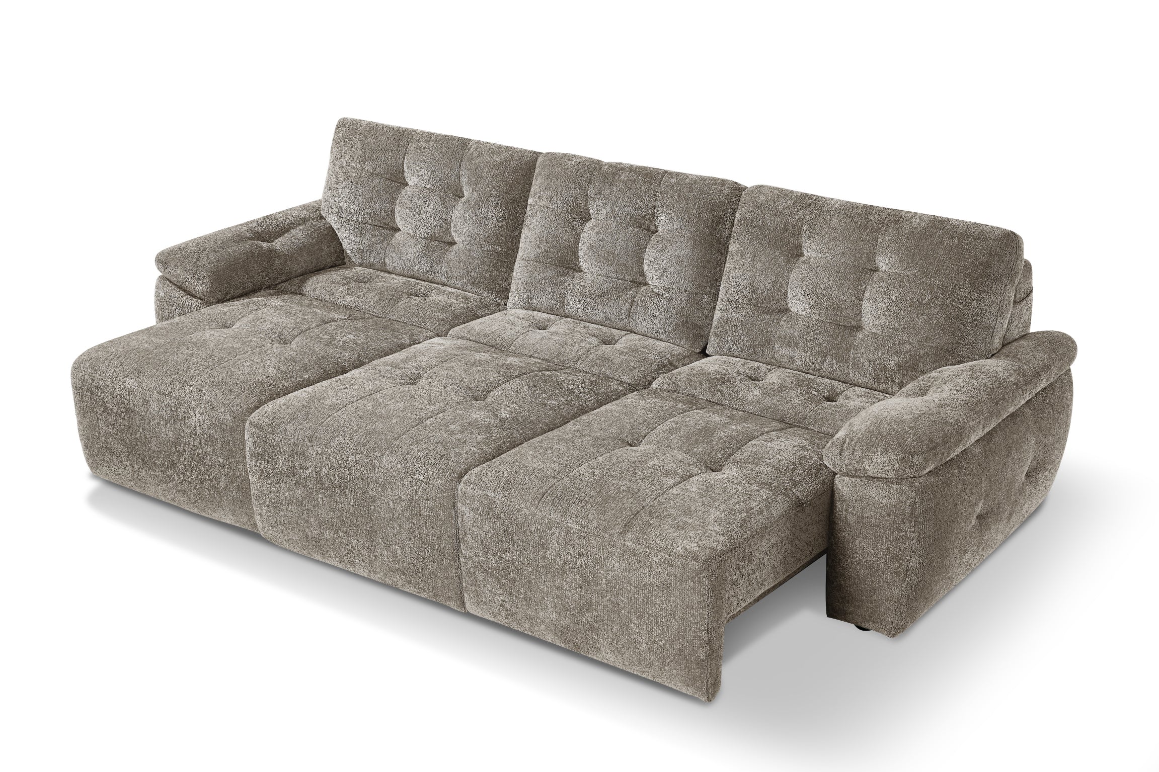 Myla Electric 3 Seater Sofabed in Mushroom - AMC Furniture