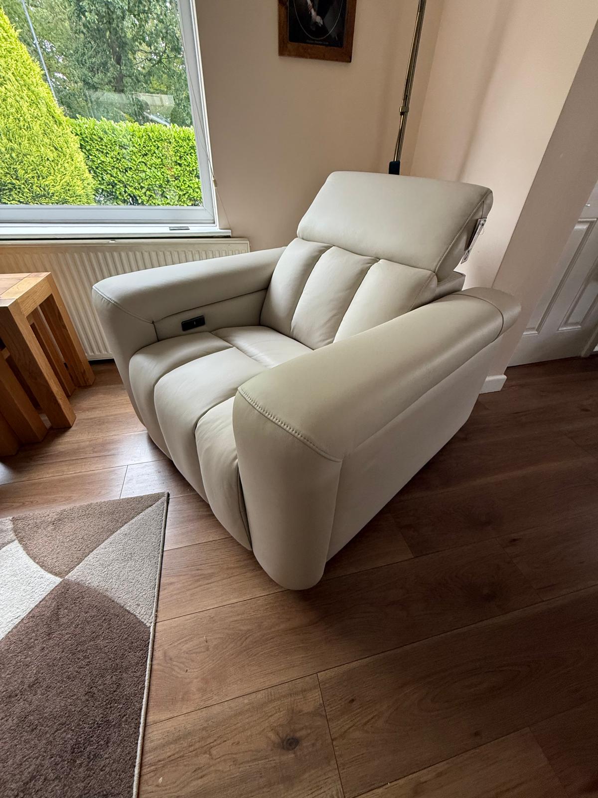 Ellen Electric Reclining Armchair in Beige