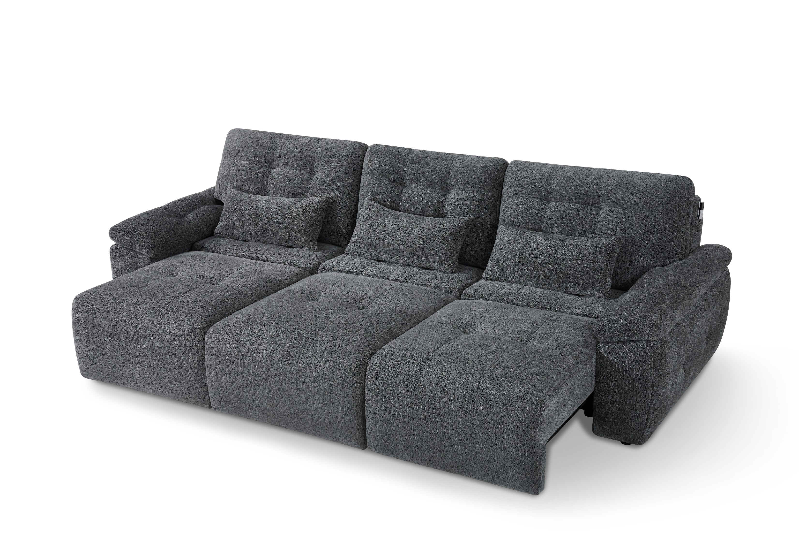 Myla Electric 3 Seater Sofabed in Grey - AMC Furniture