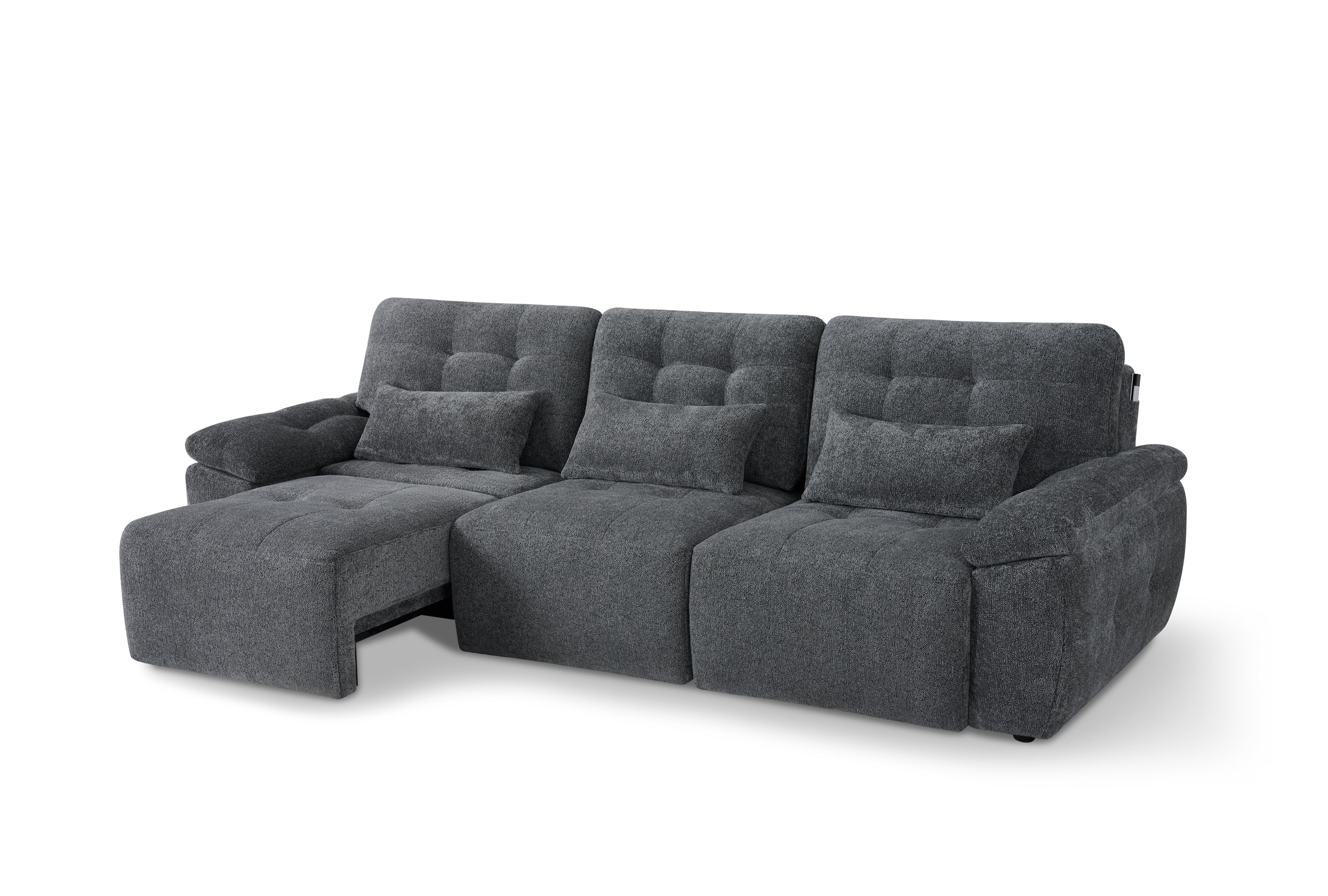 Myla Electric 3 Seater Sofabed in Grey - AMC Furniture