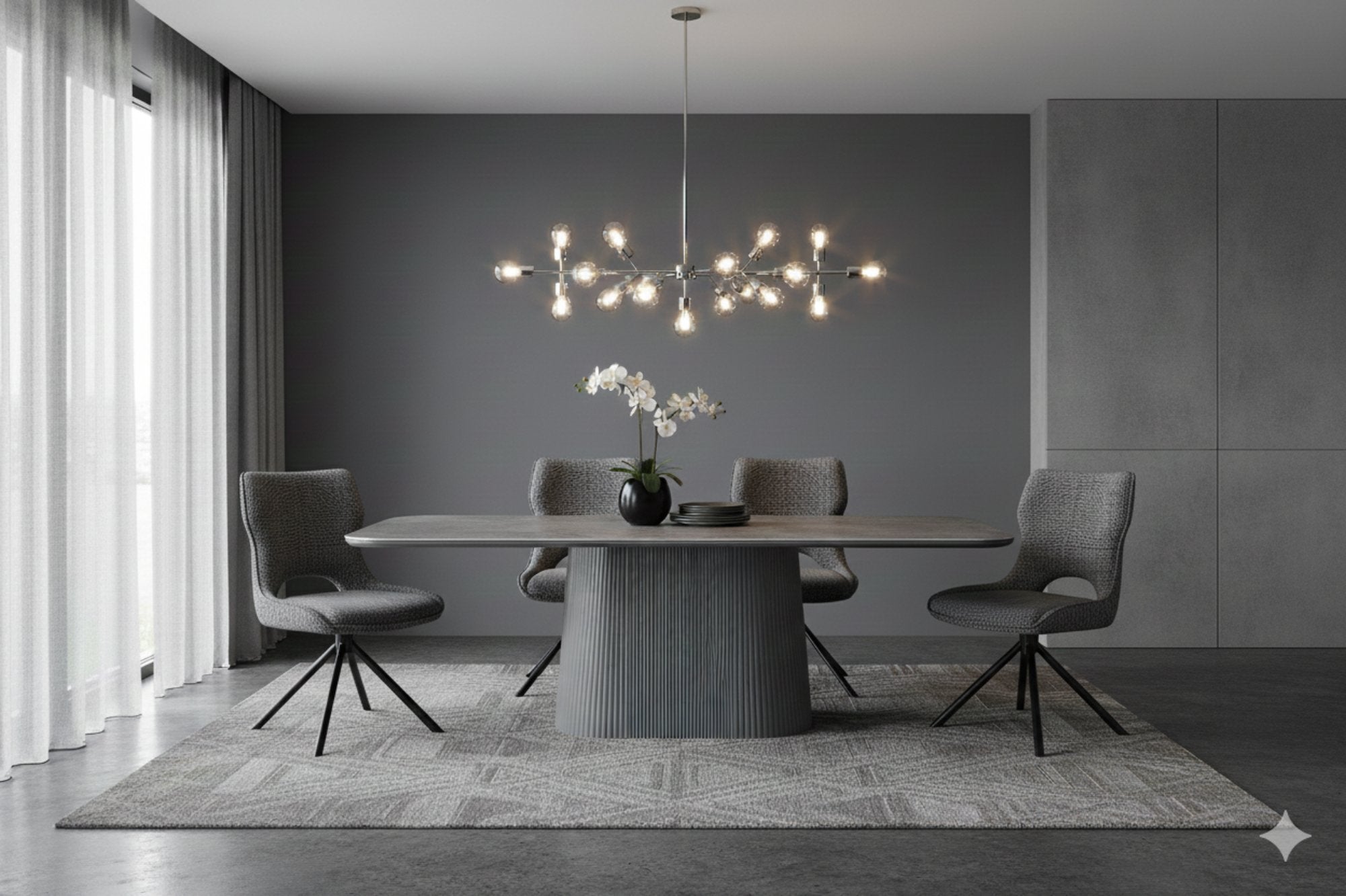 Elsa Grey Oval Ceramic Dining Table - AMC Furniture