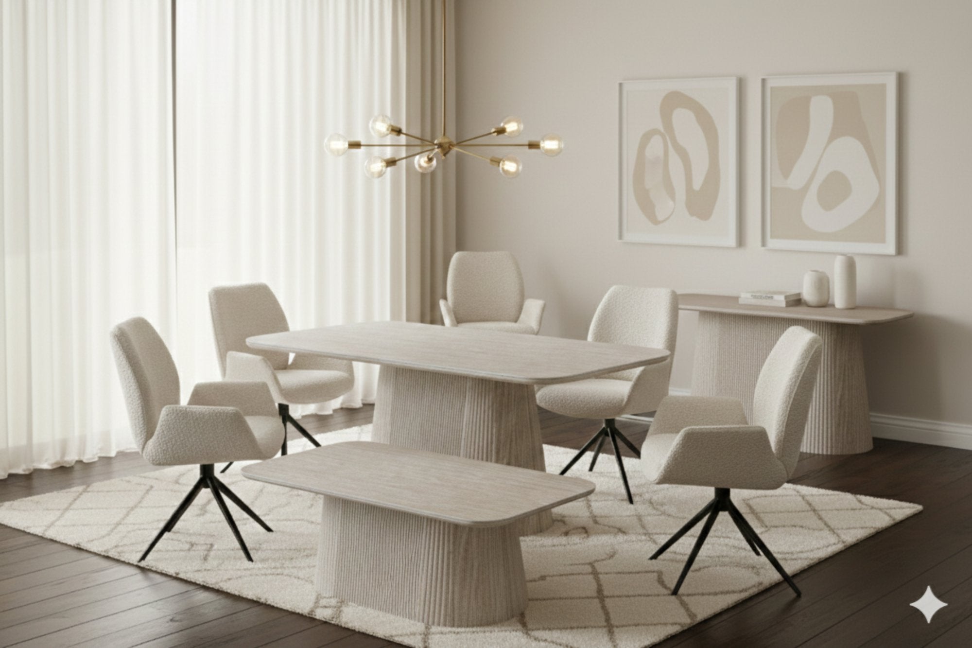 Elsa Beige Oval Ceramic Dining Table - AMC Furniture