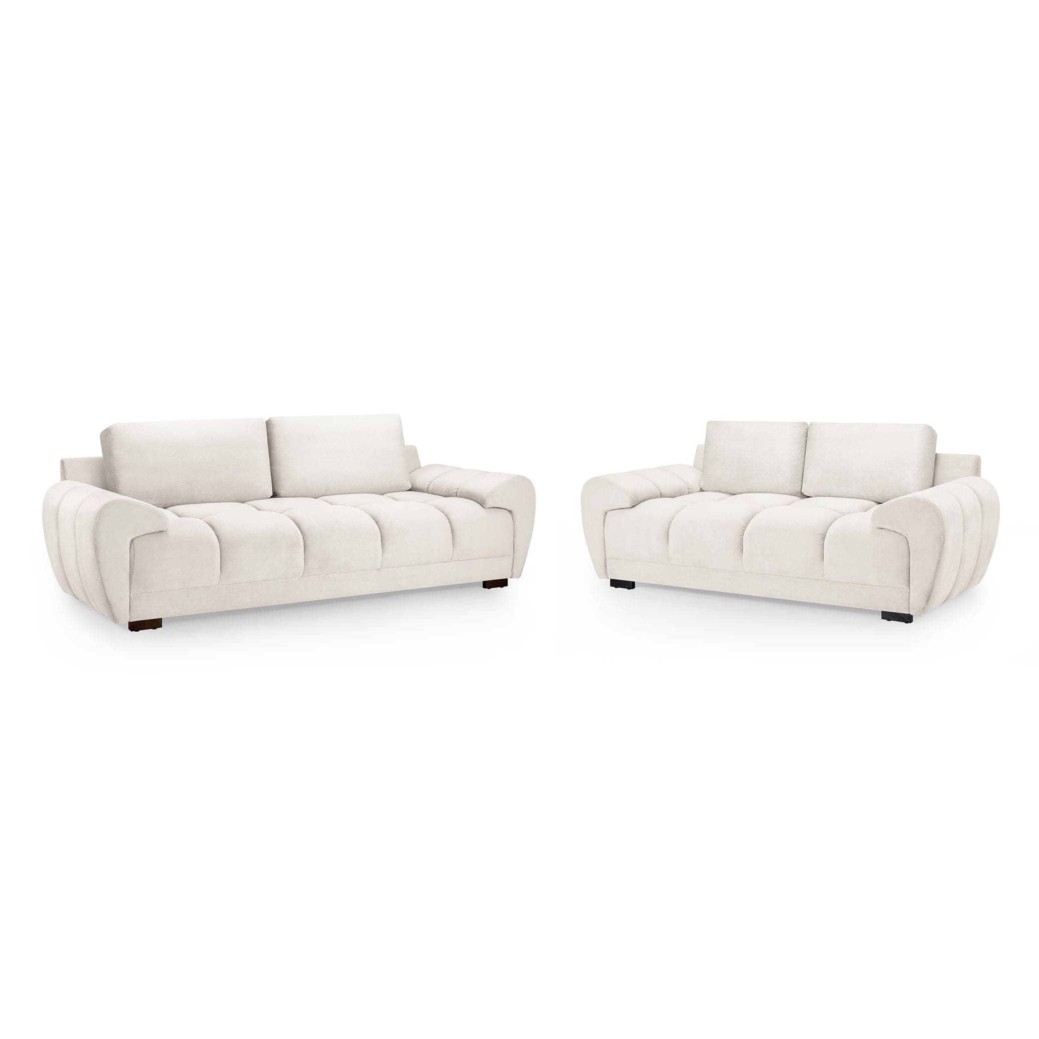 Devoke 3+2 Sofa Set in Grey (7021957611584)