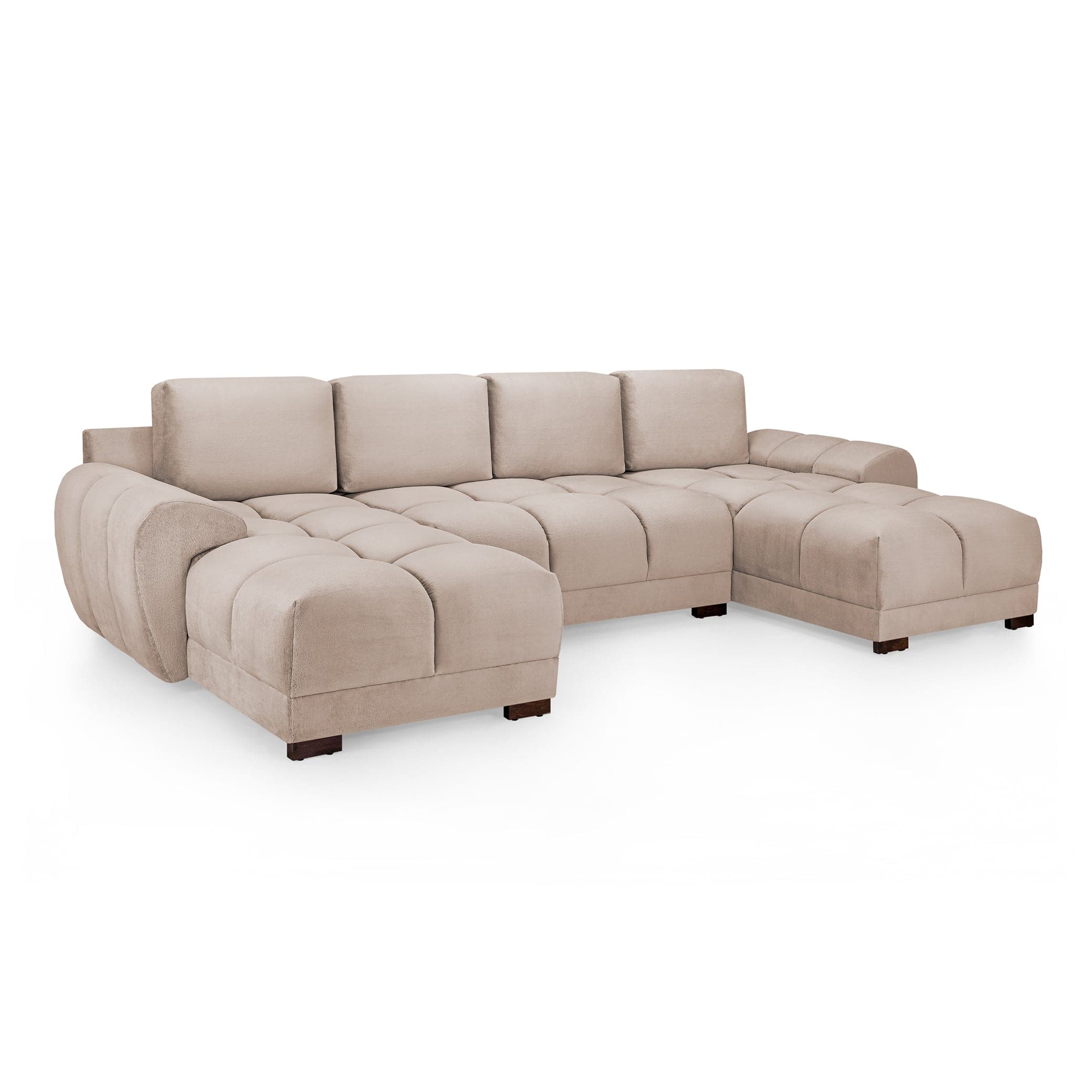 Devoke U Shape Corner Sofa in Grey (7021959839808)