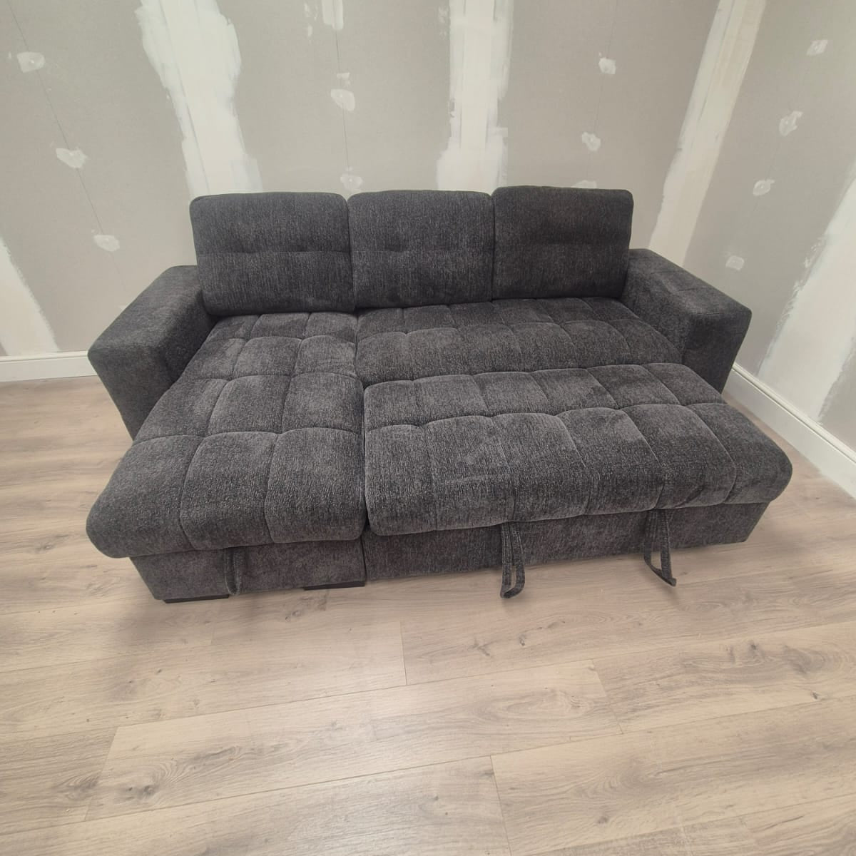 Amalfi Universal Corner Sofa Bed in Grey - Clearance Beehive