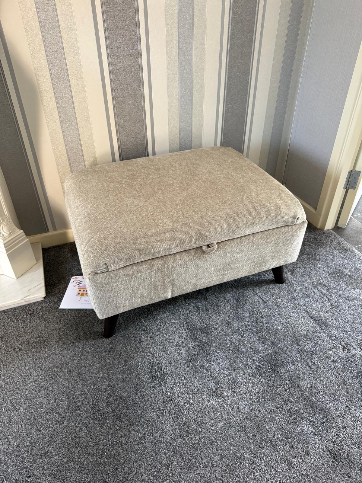 Eden Storage Footstool in Sand