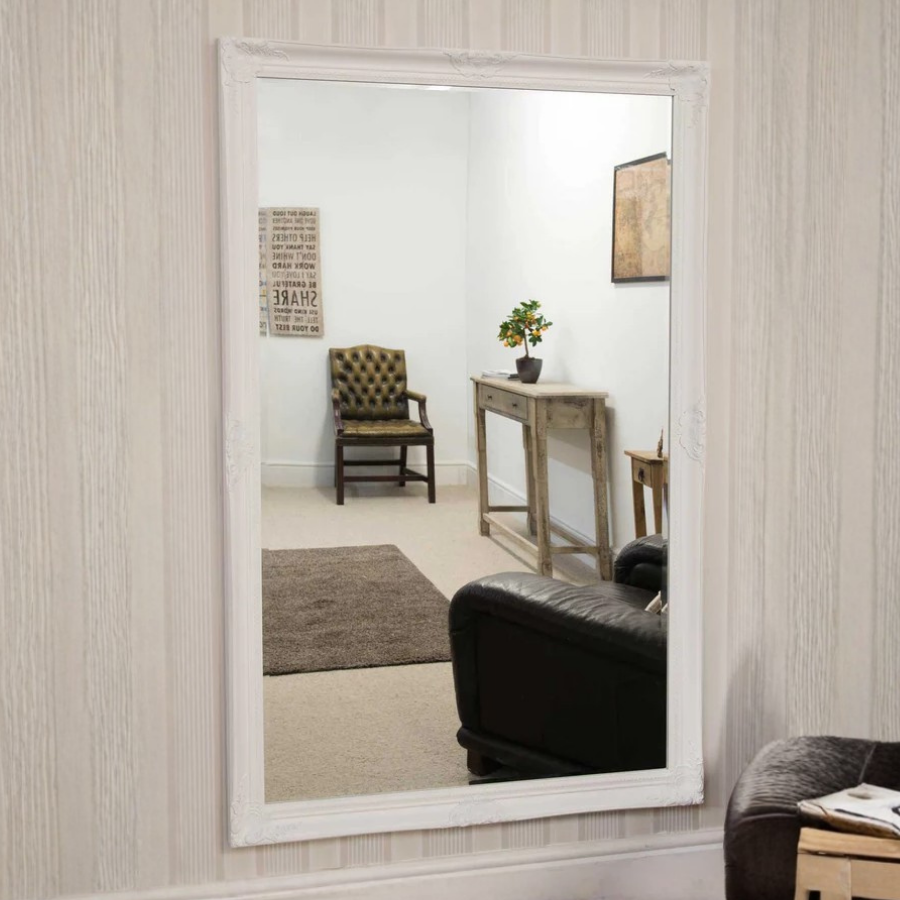 Kingsbury White Classic Large Wall Mirror 168 x 107 CM (15010562376058)