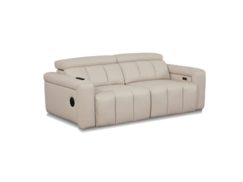 Ellen Electric Reclining 3 Seater Sofa in Beige