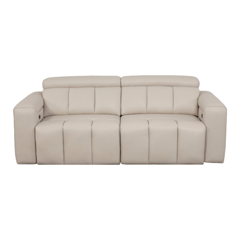 Ellen Electric Reclining 3 Seater Sofa in Beige