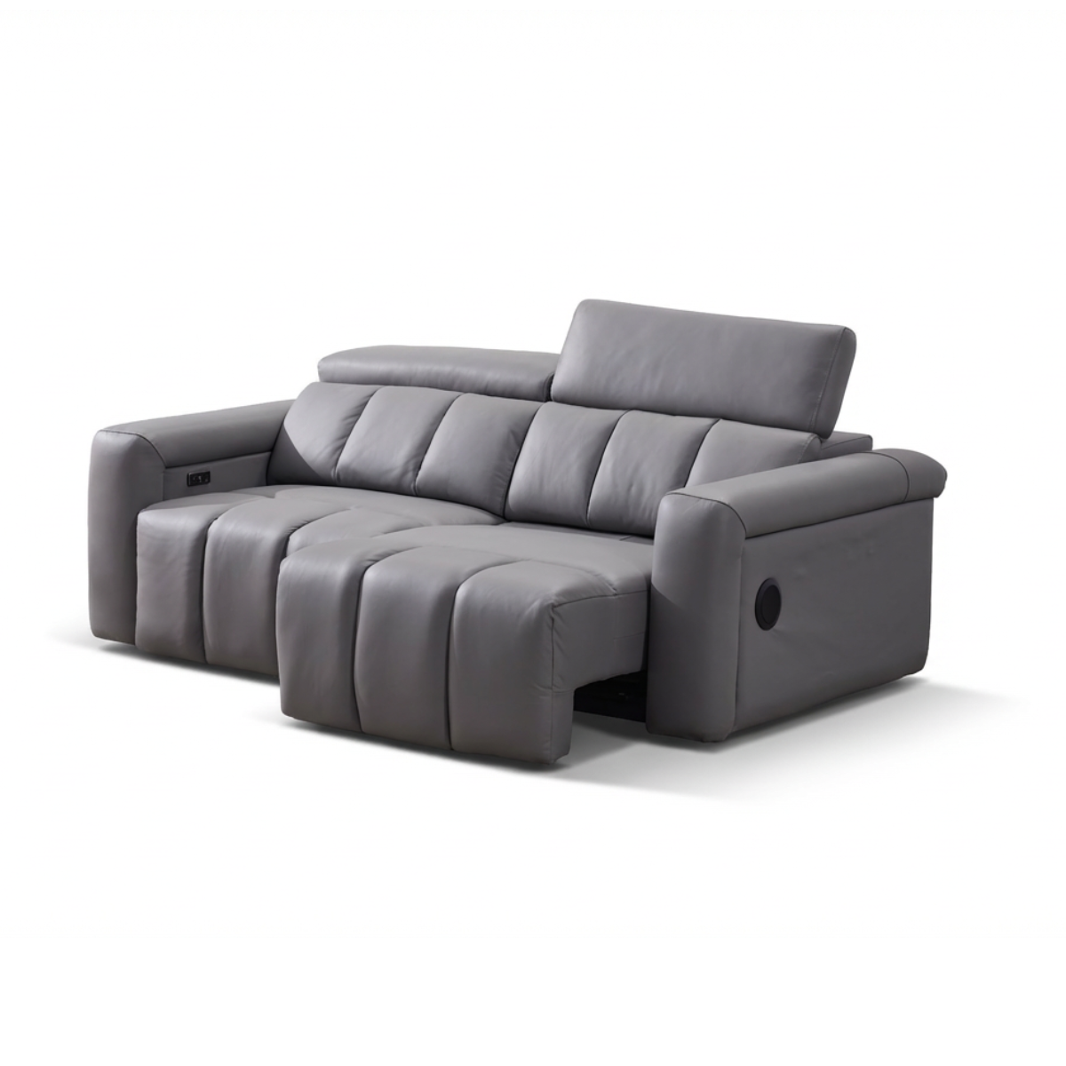 Ellen Electric Reclining 3 Seater Sofa in Grey Meta Sofa Ltd