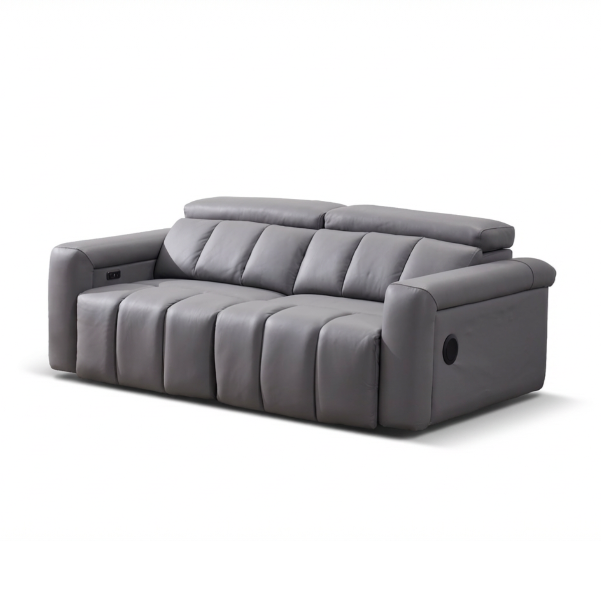 Ellen Electric Reclining 3 Seater Sofa in Grey Meta Sofa Ltd