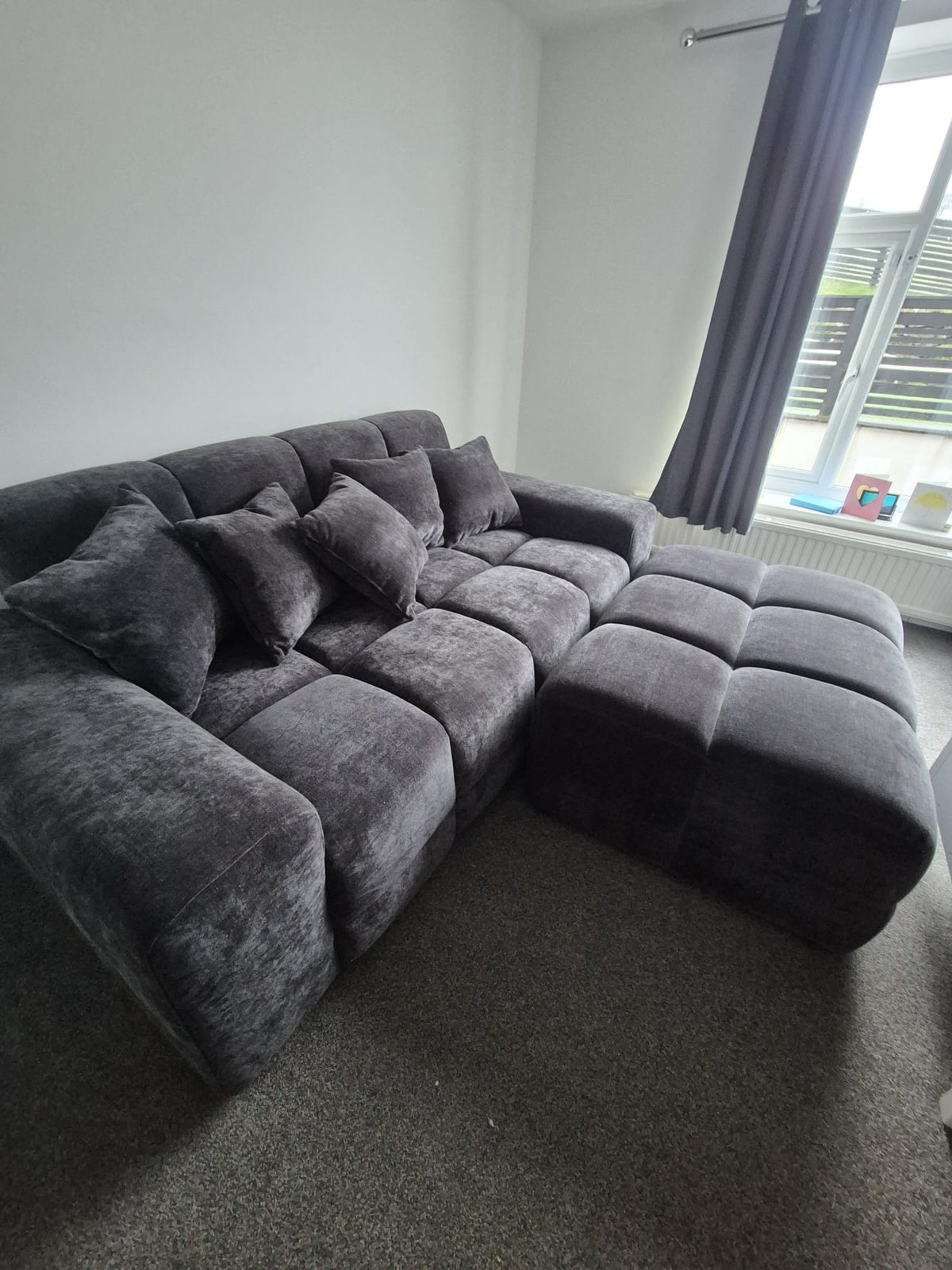 Eve Corner Sofa Charcoal Grey