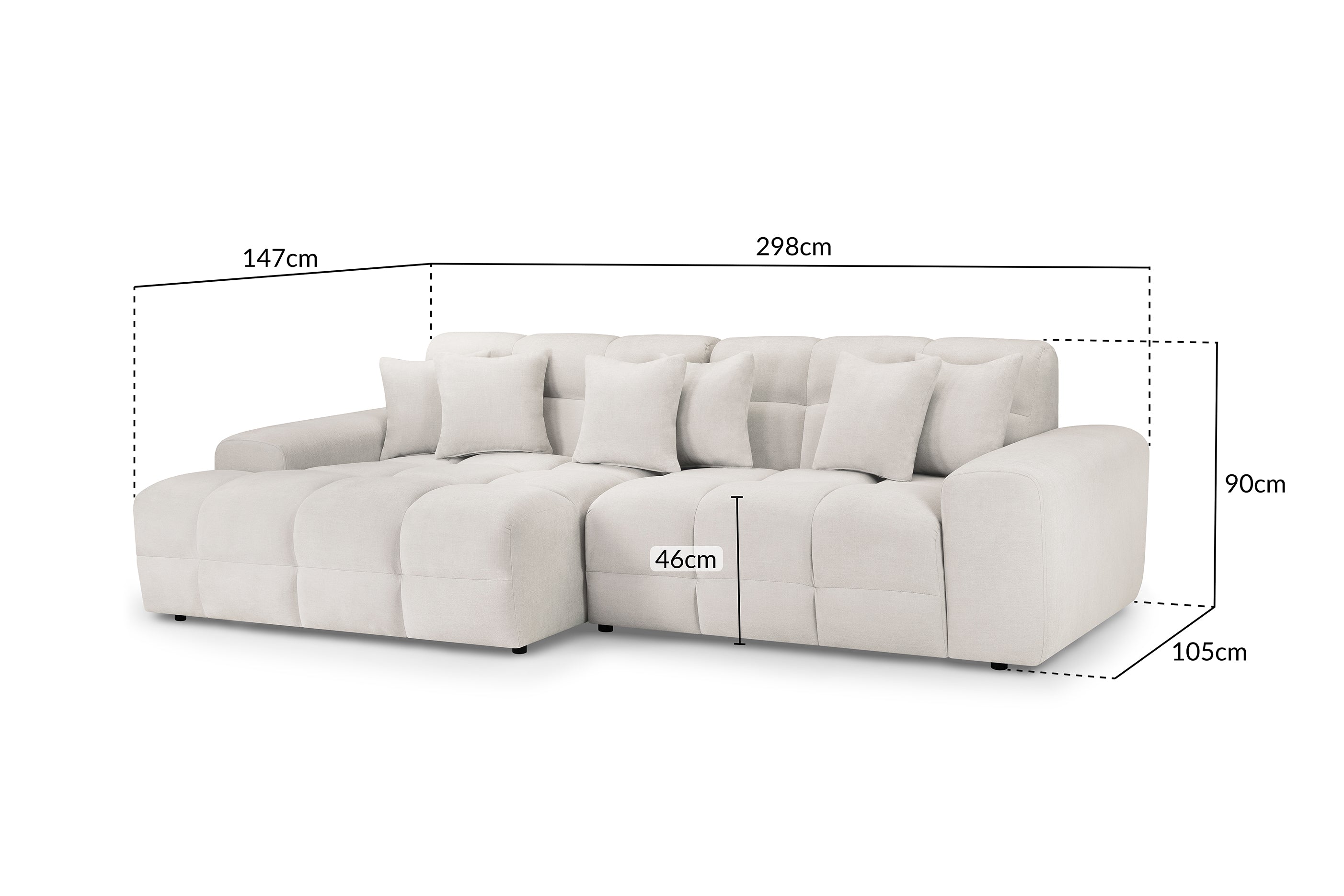 Eve Corner Sofa Neutral Left Hand Facing
