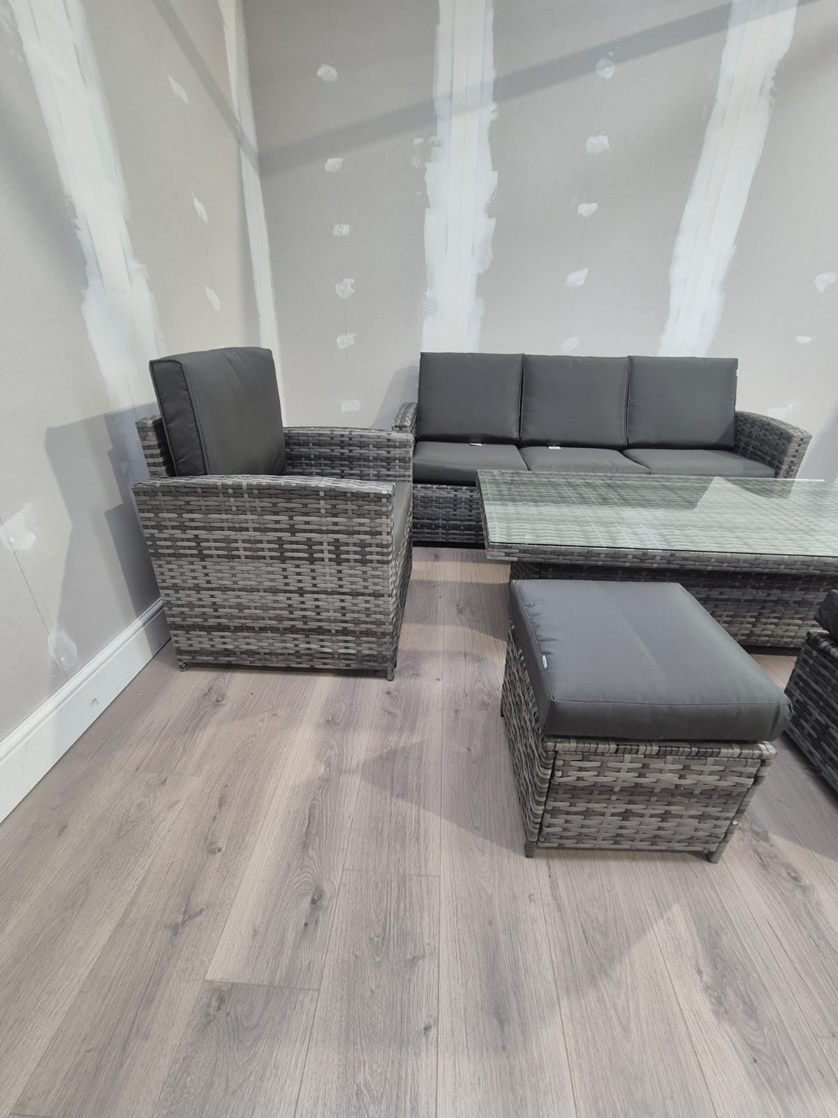 Rhodes Sofa Set in Grey - Clearance Rattan Republic