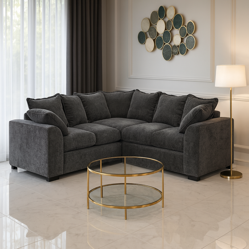 Finn Sofa Grey Large Corner