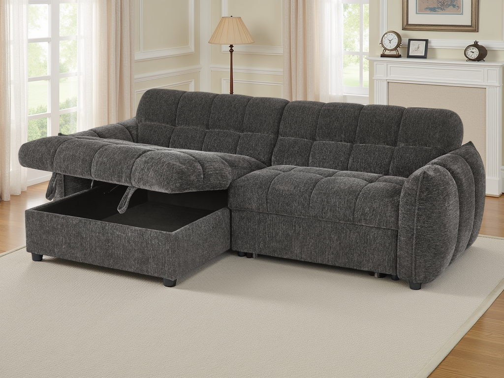 Archie Sofabed Grey Universal Corner - AMC Furniture