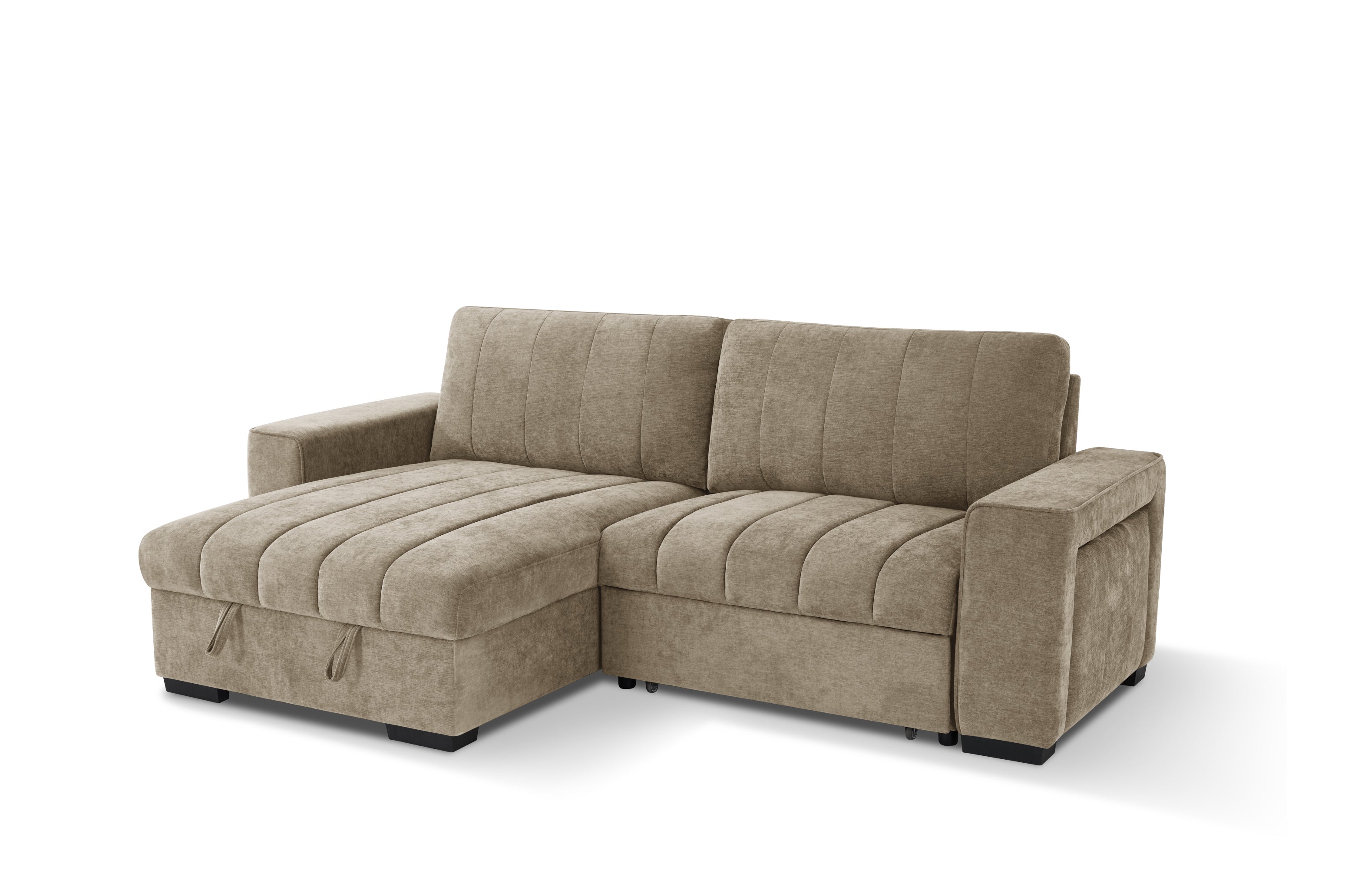 Alfie Universal Corner Sofa Bed in Beige - AMC Furniture