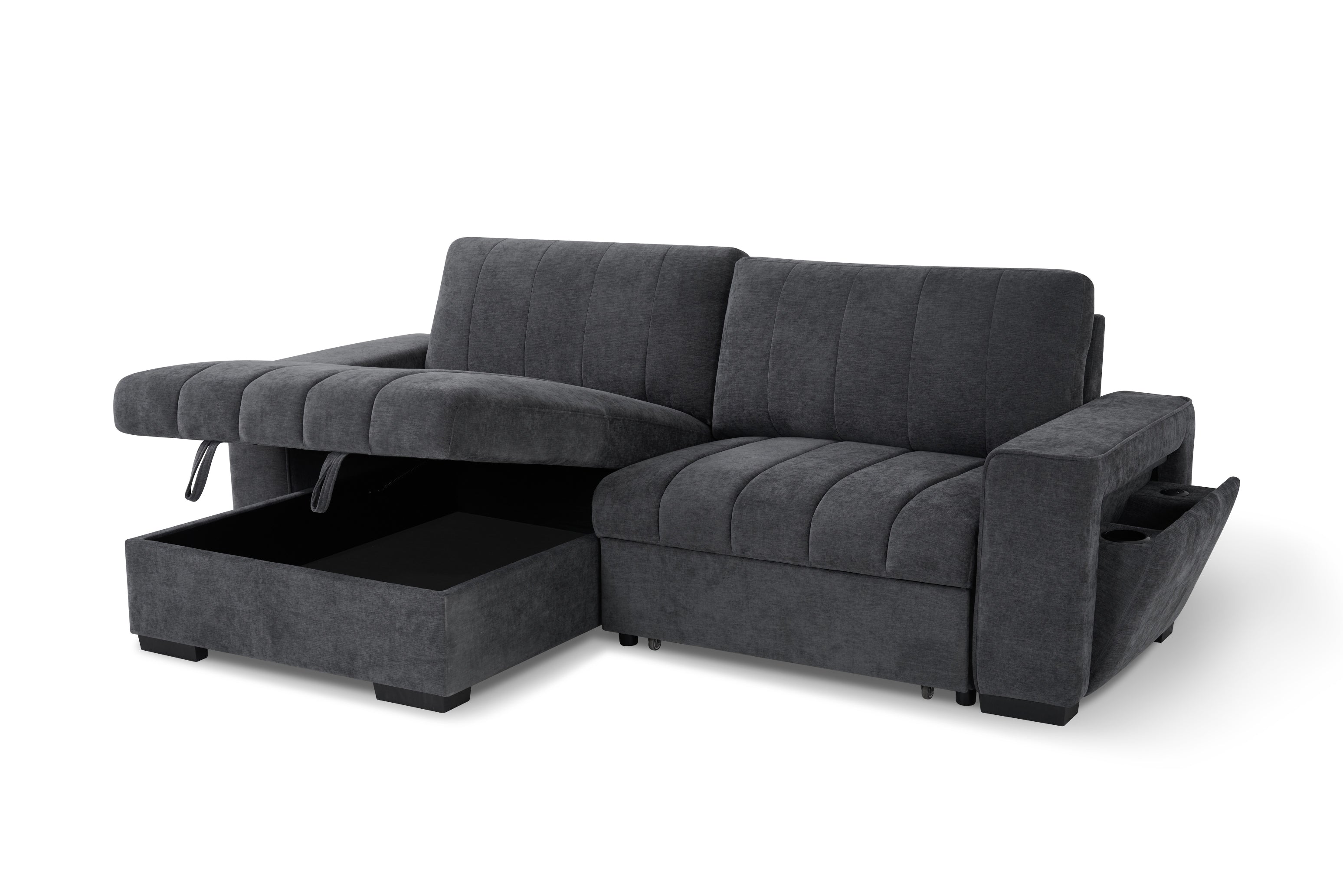 Alfie Universal Corner Sofa Bed in Grey - AMC Furniture