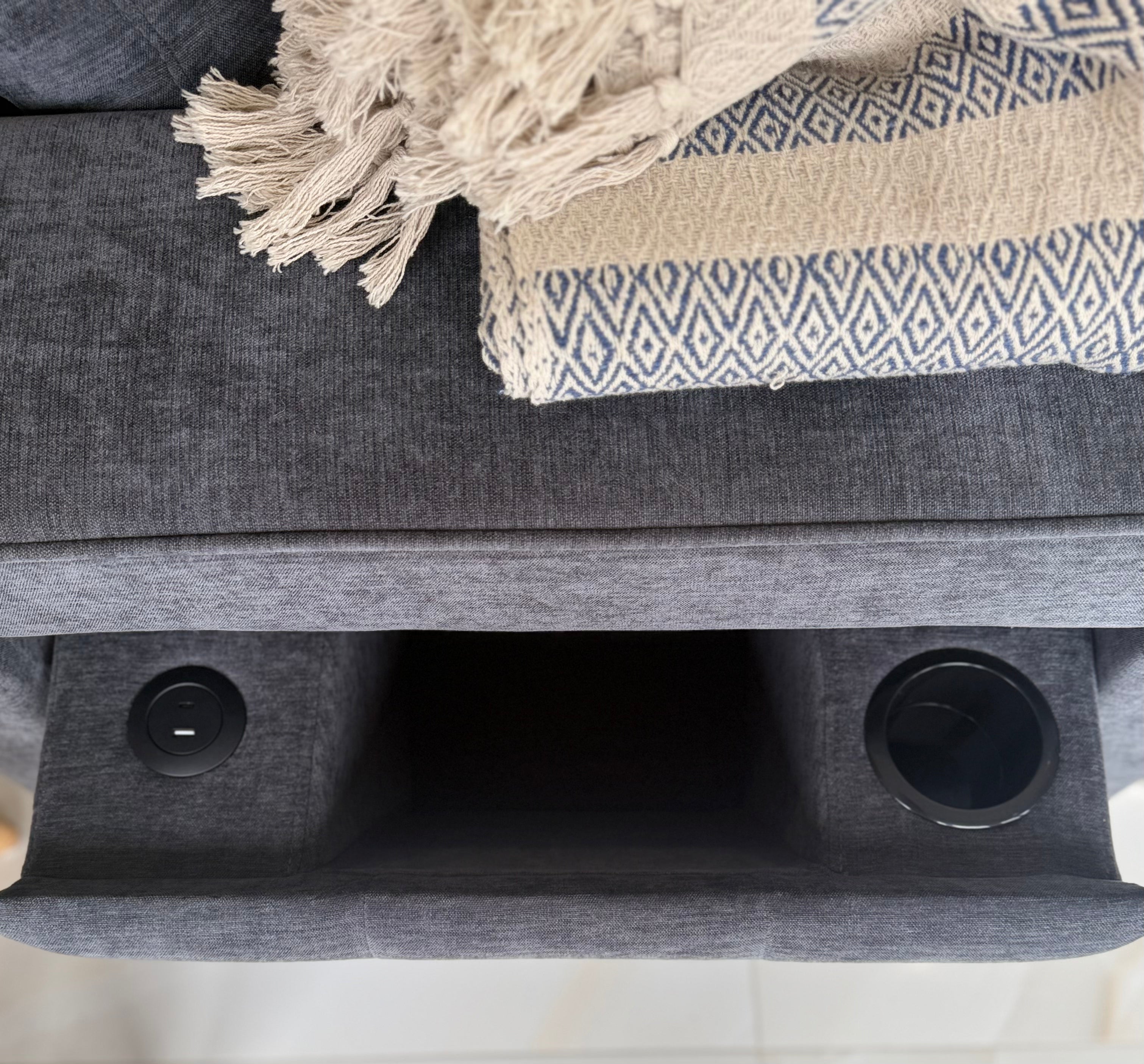 Alfie Universal Corner Sofa Bed in Grey Beehive