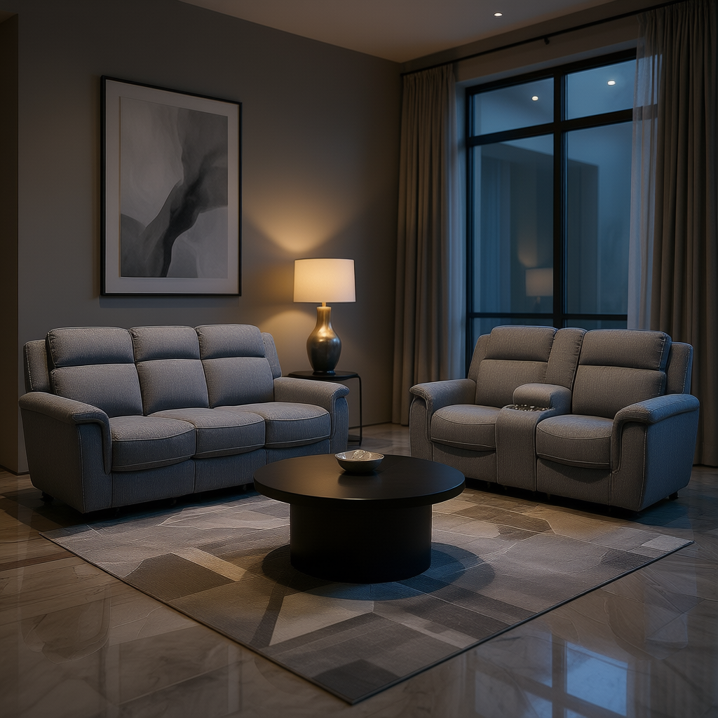 Hamlet 3+2 Power Recliner Sofa Set in Grey (7023948595264)