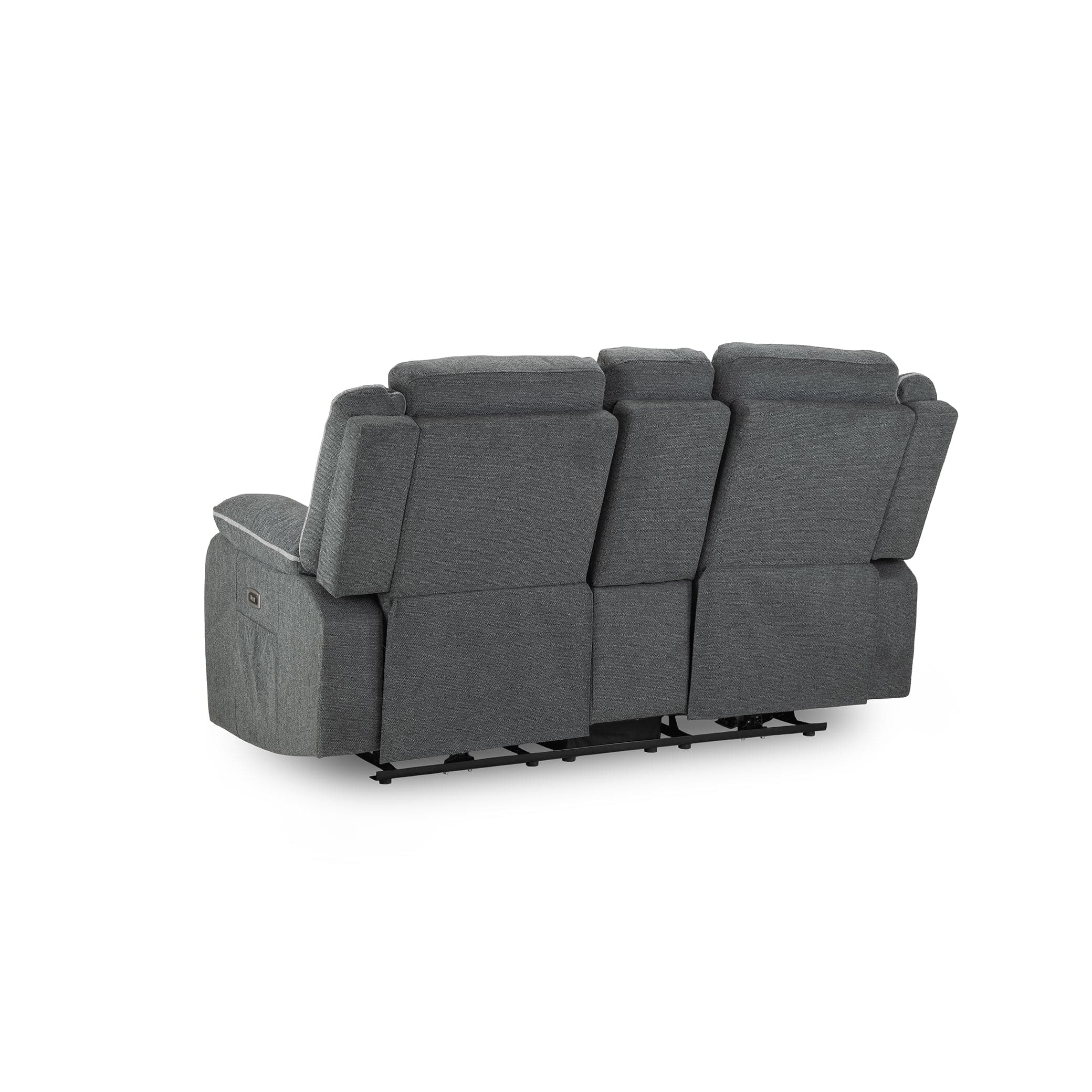 Harald Electric Recliner Sofa Grey Fabric 2 Seater (7023533555776)