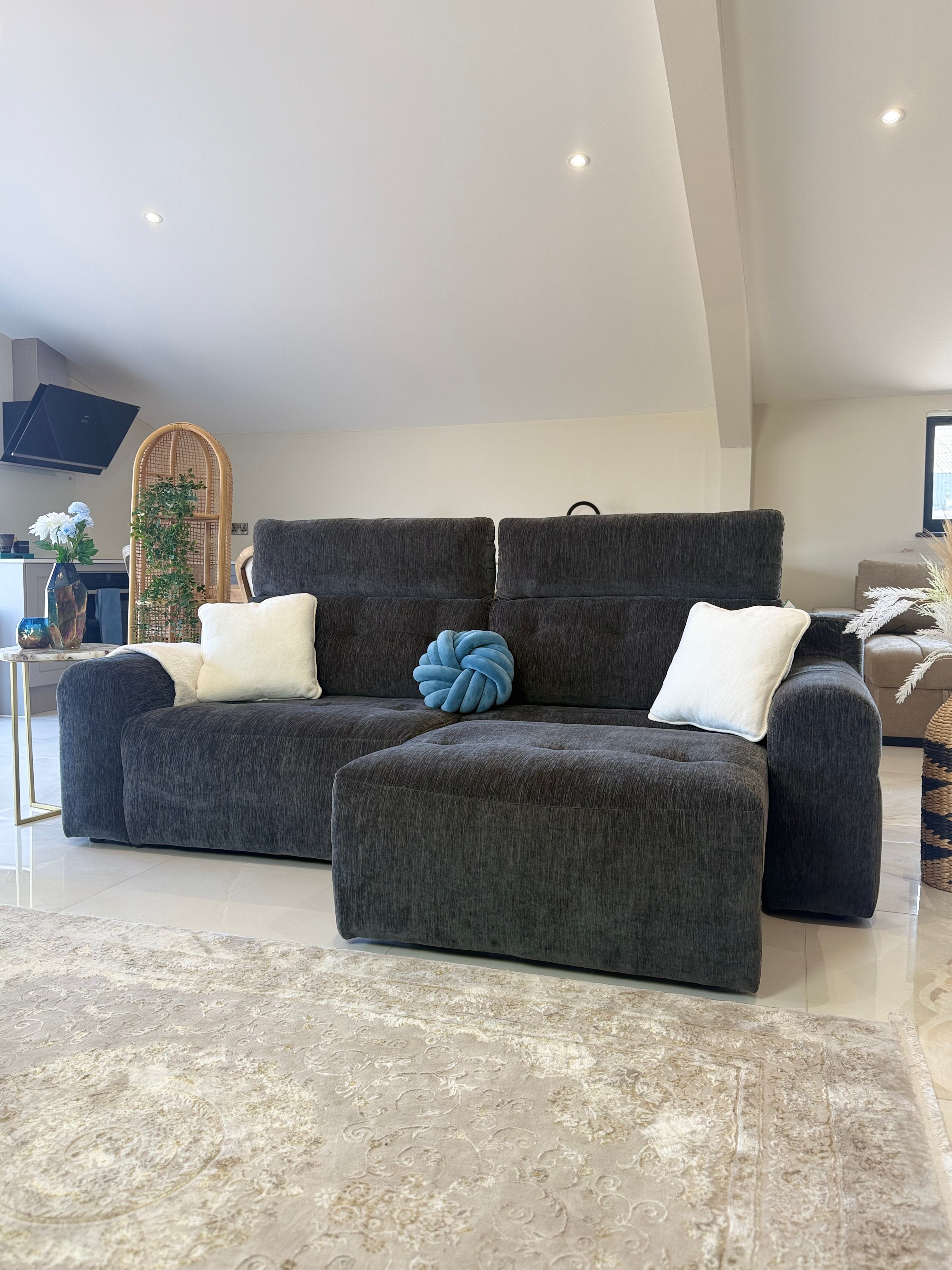 Bolt Electric 3 Seater Sofabed Charcoal Beehive