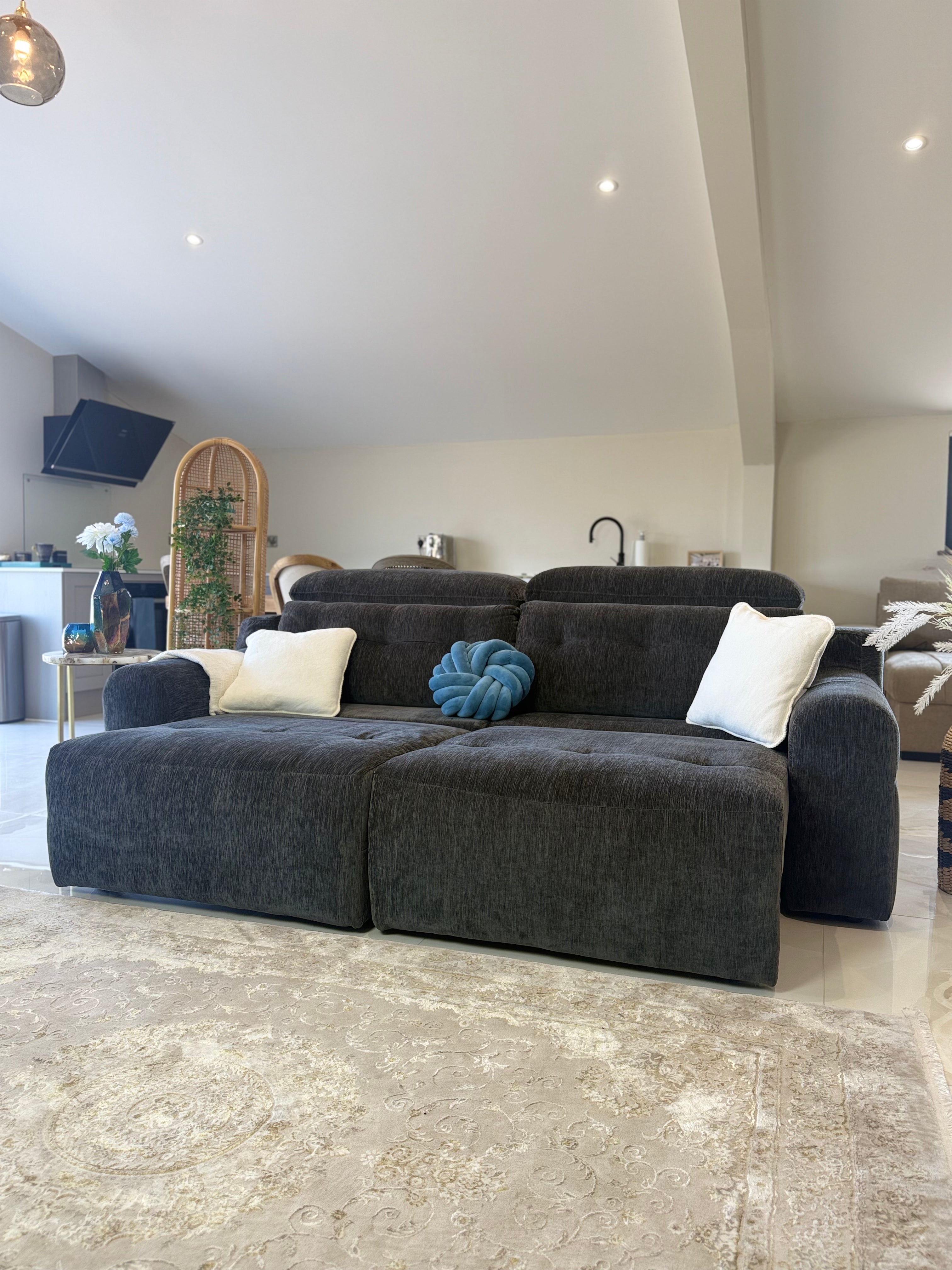 Bolt Electric 3 Seater Sofabed Charcoal Beehive