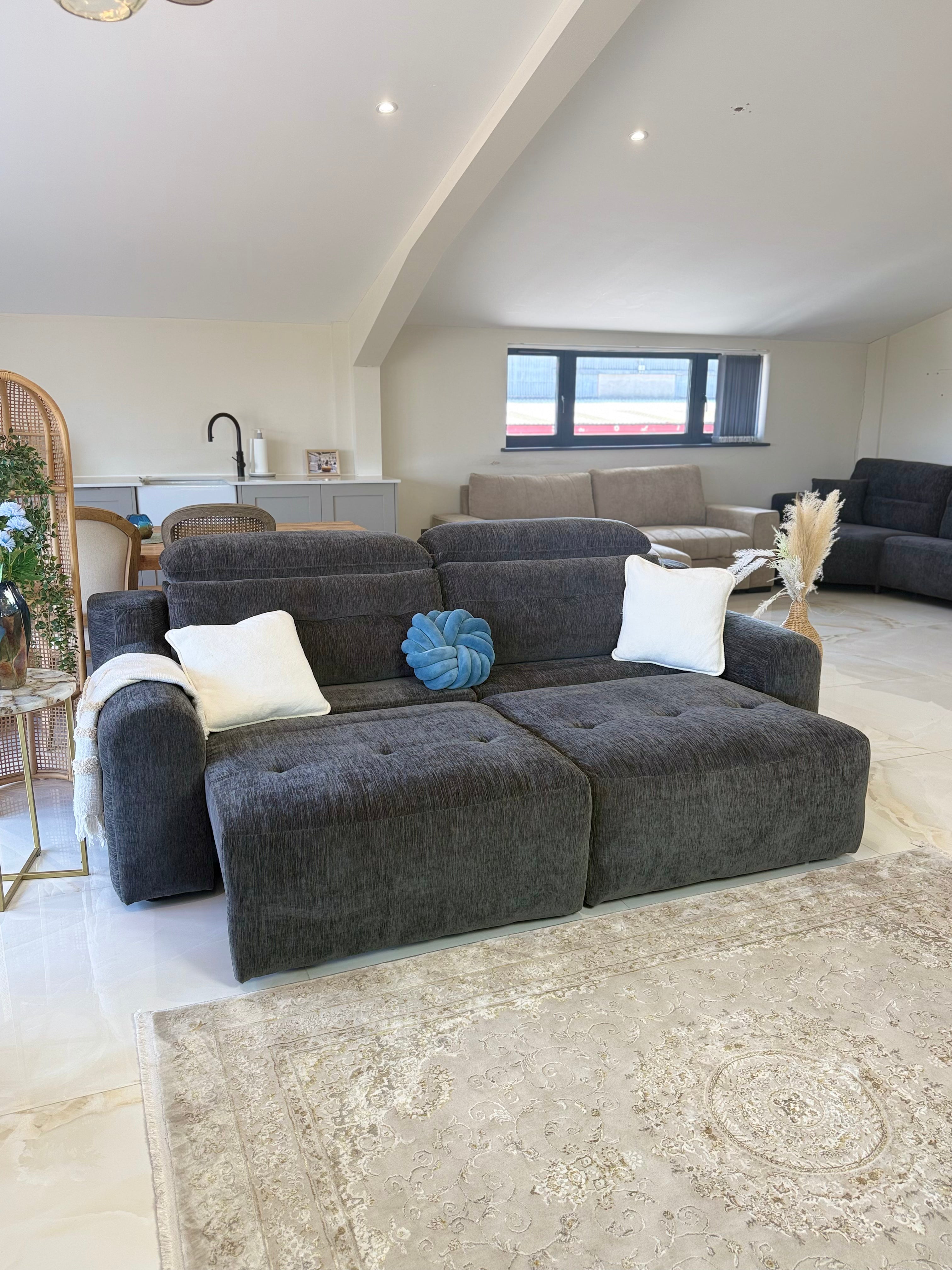 Bolt Electric 3 Seater Sofabed Charcoal Beehive