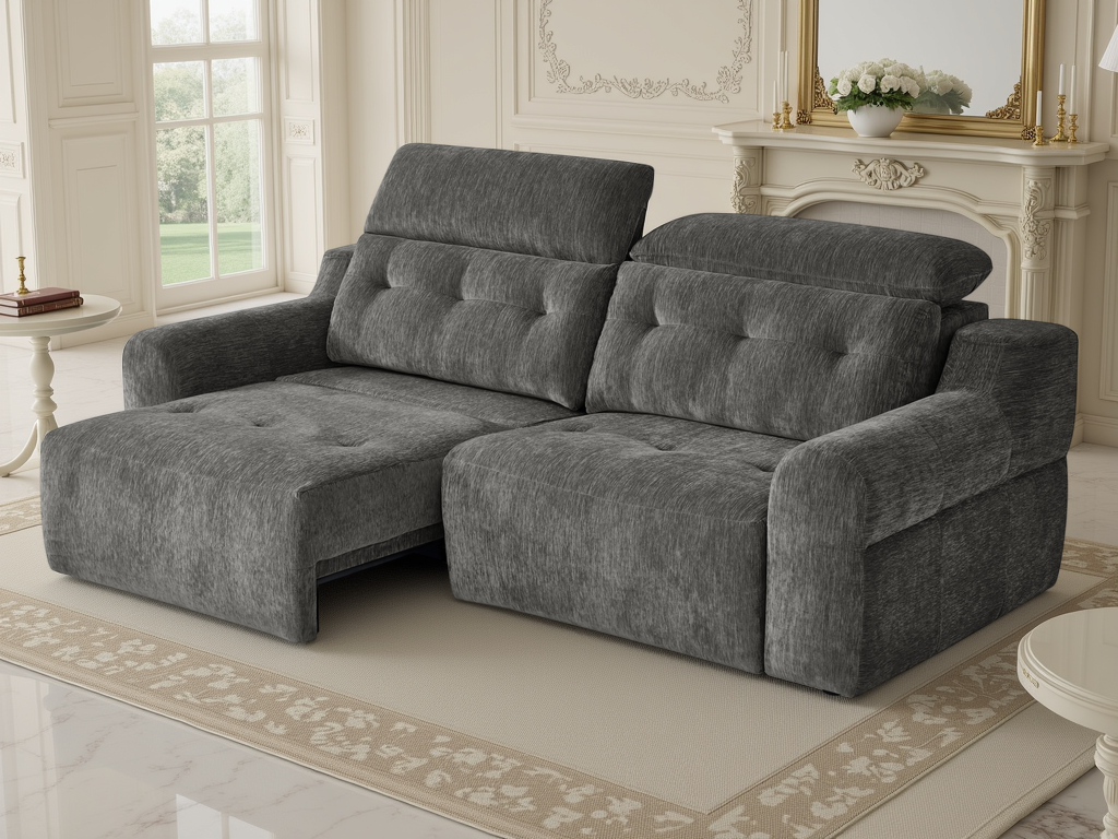 Bolt Electric Sofa Charcoal - AMC Furniture