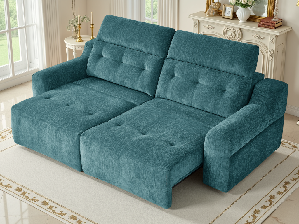 Bolt Electric Sofa Teal - AMC Furniture