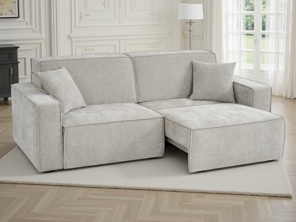 Louie Electric Sofabed Beige 3 Seater - AMC Furniture