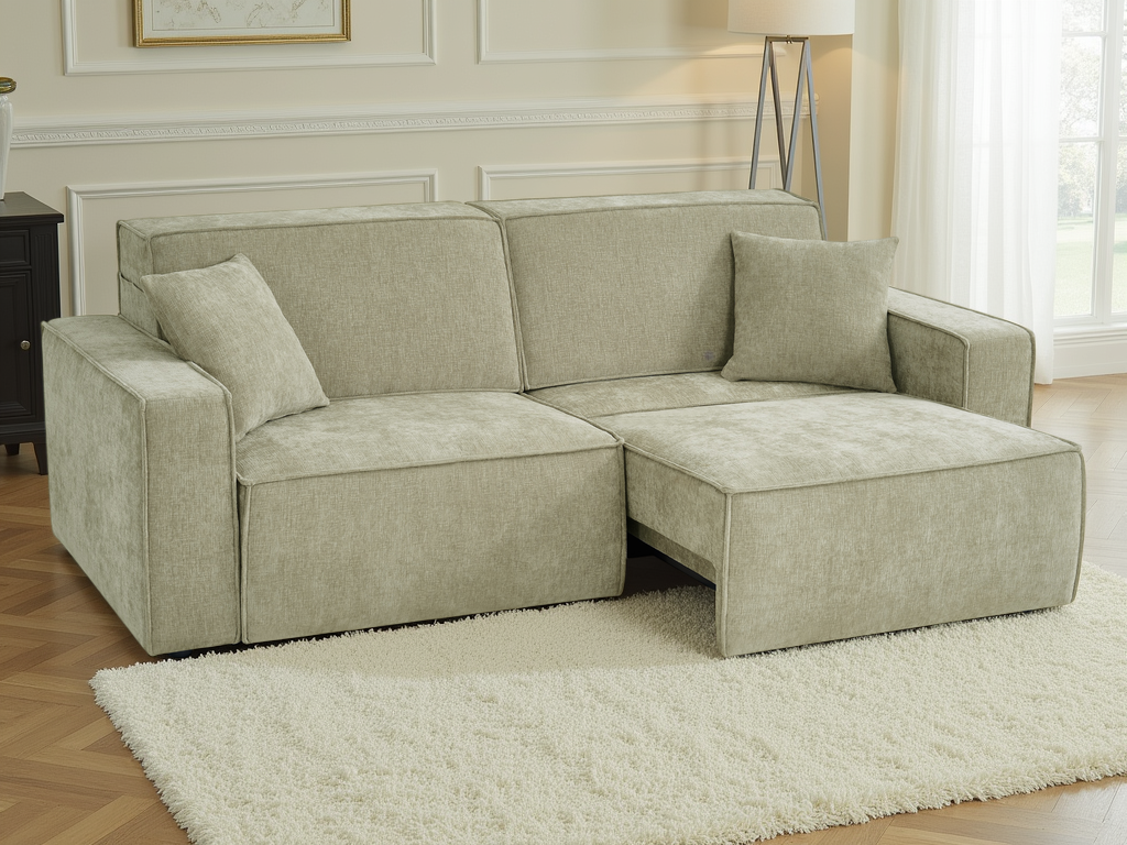 Louie Electric Sofabed Green 3 Seater - AMC Furniture