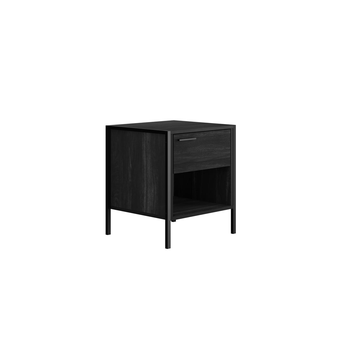 HOXTON BLACK BEDSIDE CABINET (14969140478330)