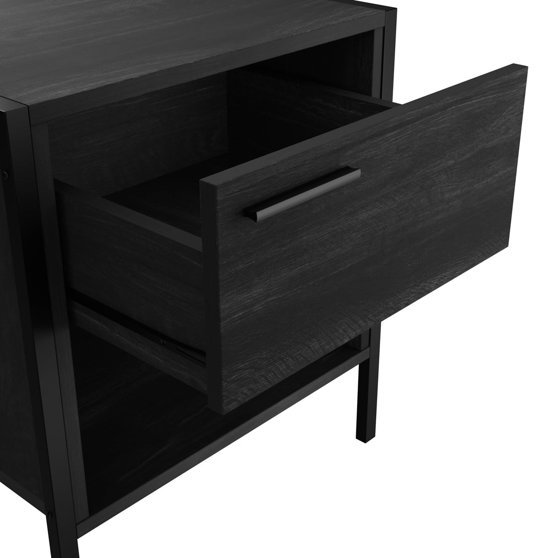 HOXTON BLACK BEDSIDE CABINET (14969140478330)