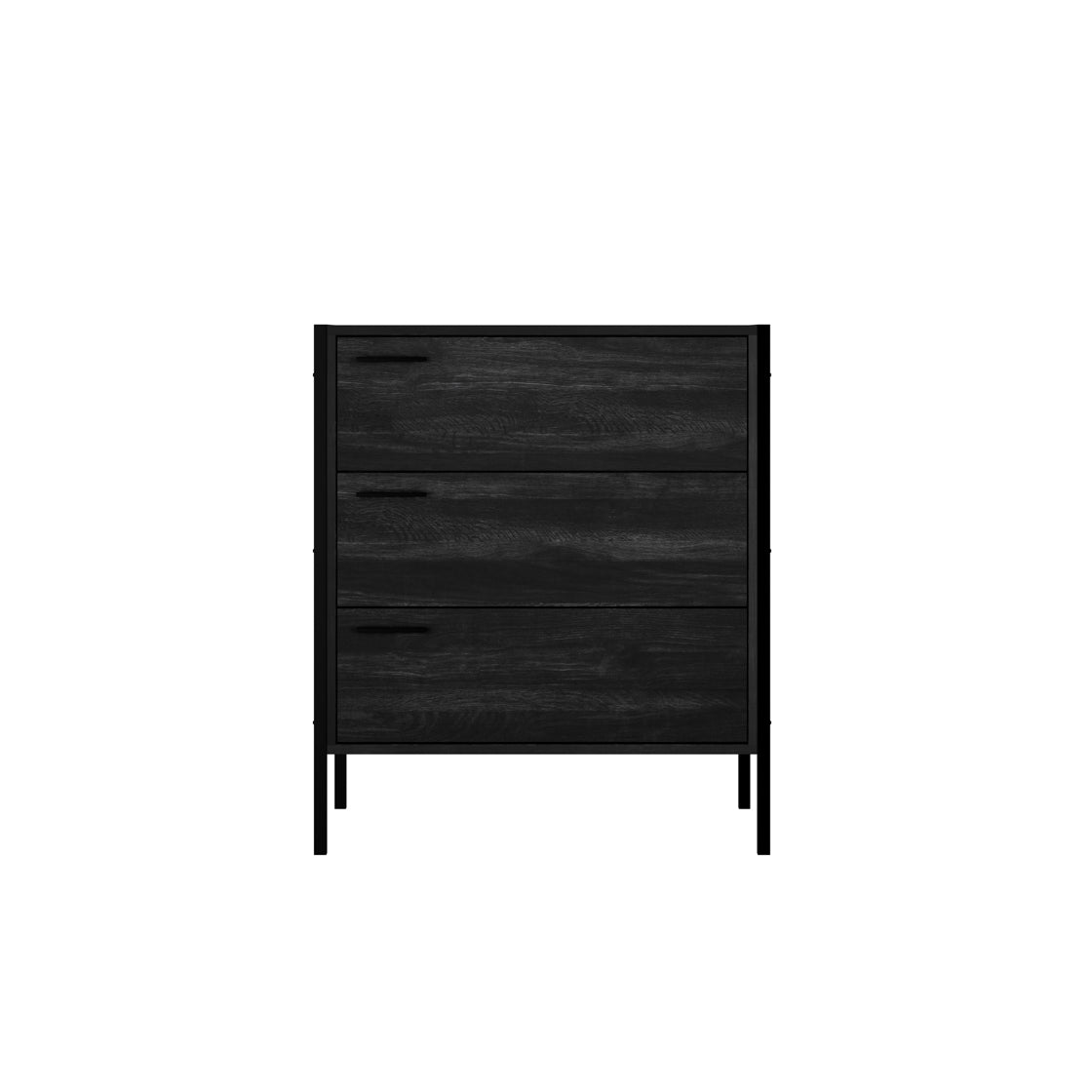 HOXTON BLACK 3 DRAWER CHEST (14969140445562)