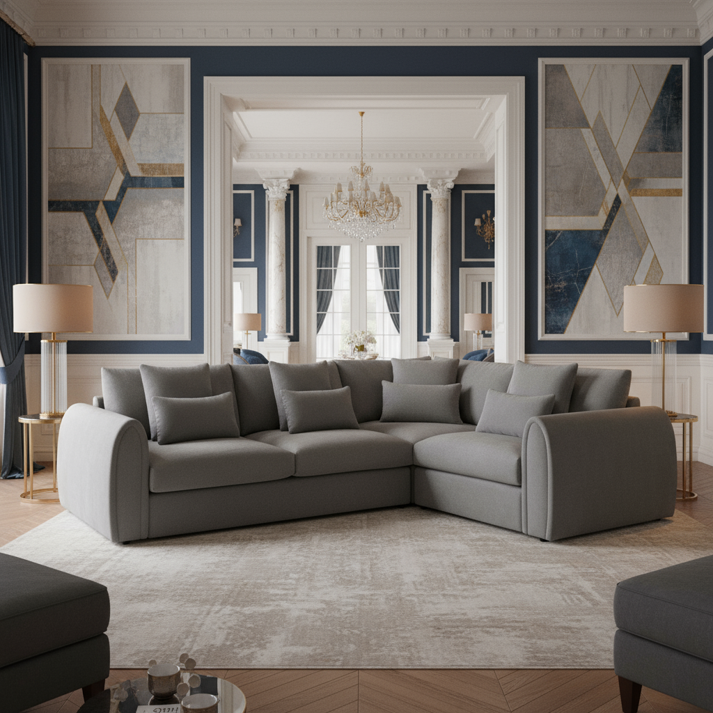 Hugo Sofa Grey Right Hand Facing Corner