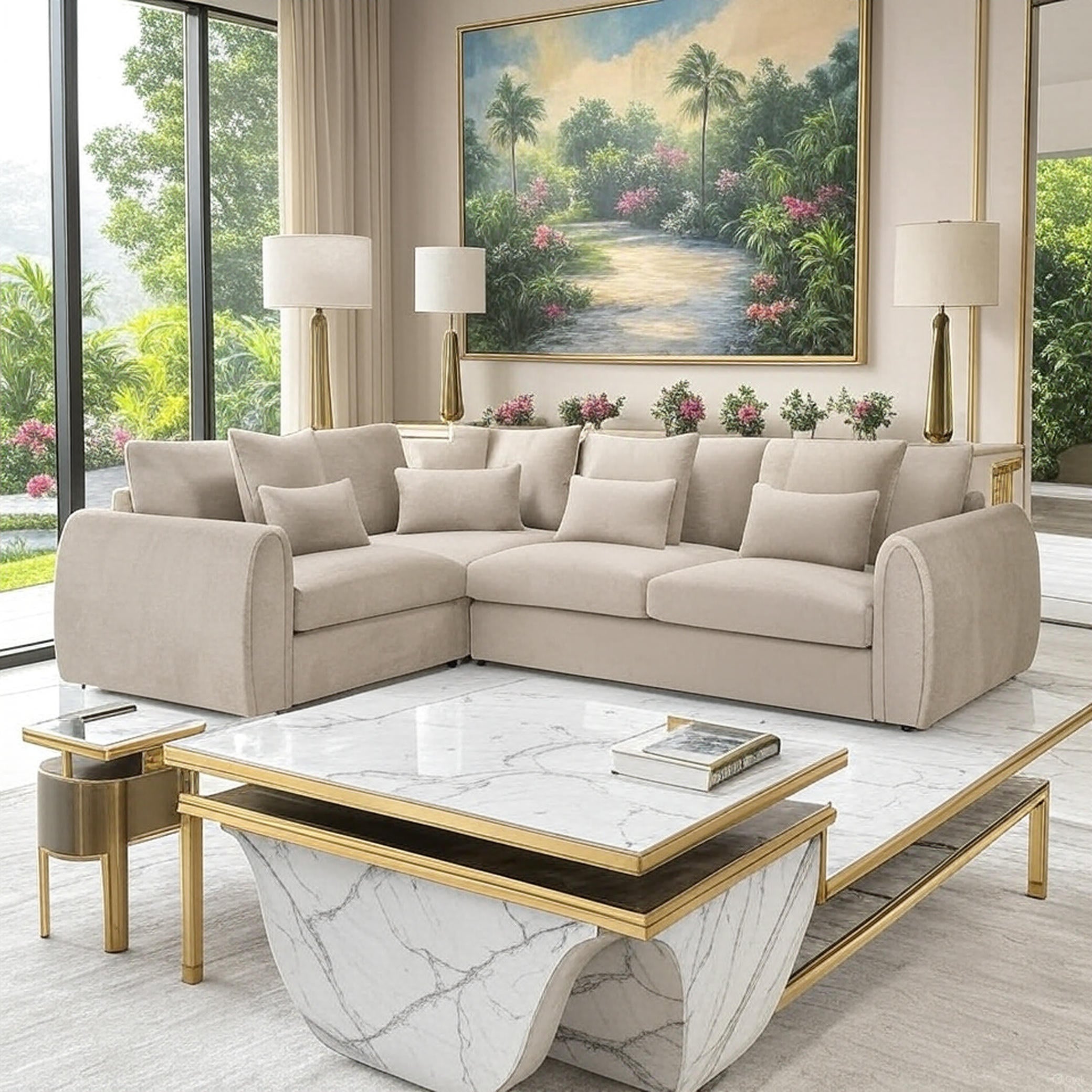 Hugo Sofa Mocha Left Hand Facing Corner