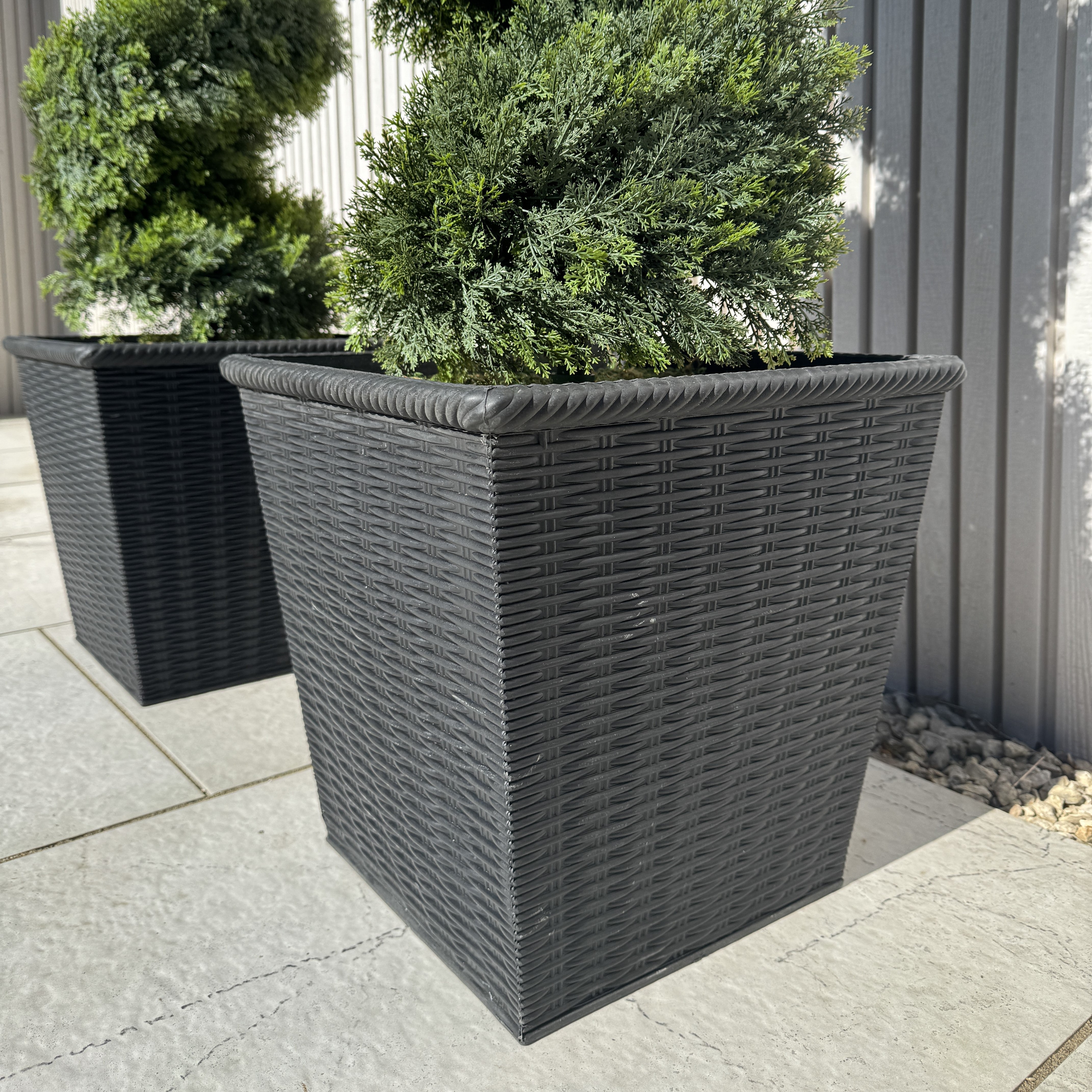 Pair of Artificial Spiral Topiary Trees – UV Resistant, Outdoor & Indoor - AMC Furniture