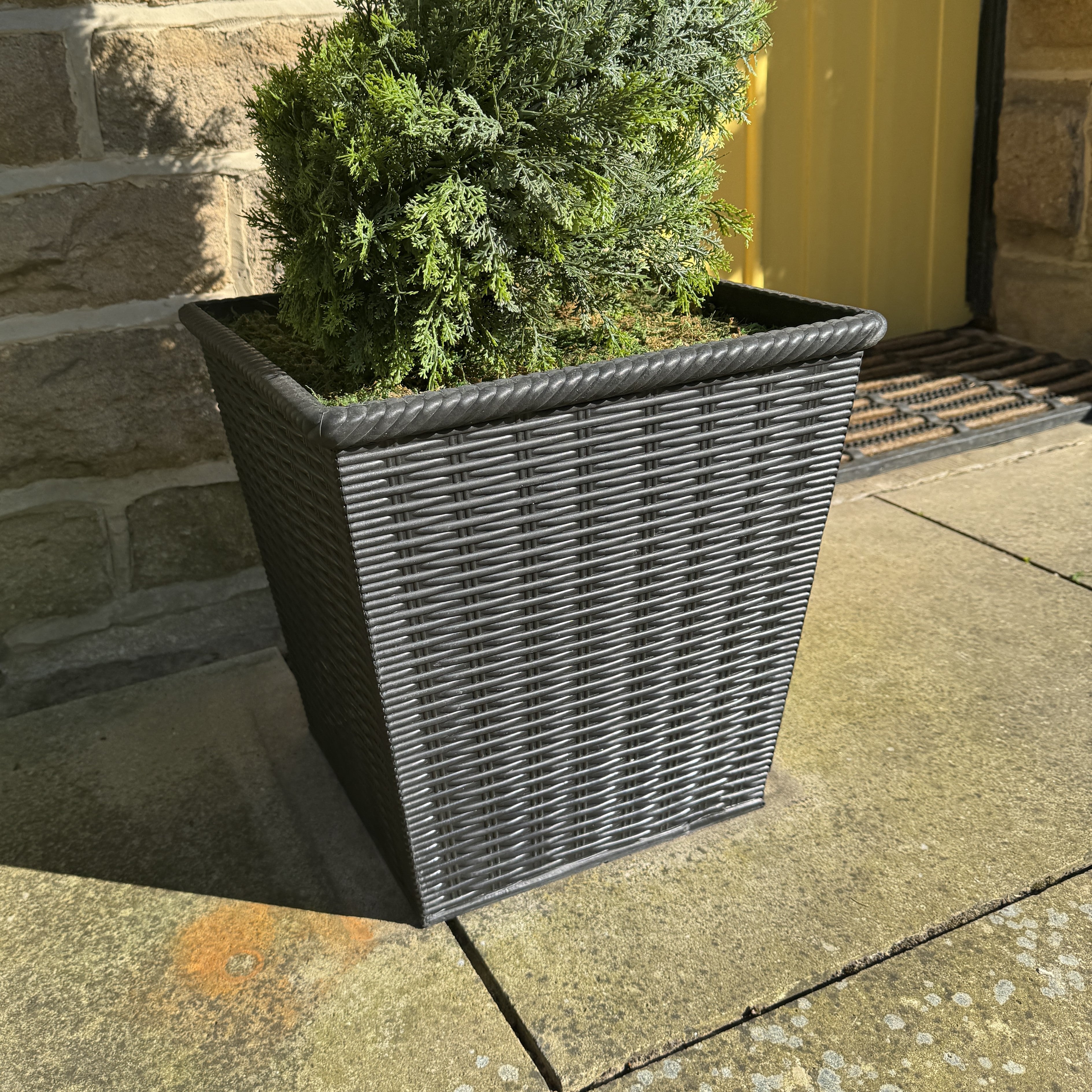 Pair of Artificial Spiral Topiary Trees – UV Resistant, Outdoor & Indoor - AMC Furniture