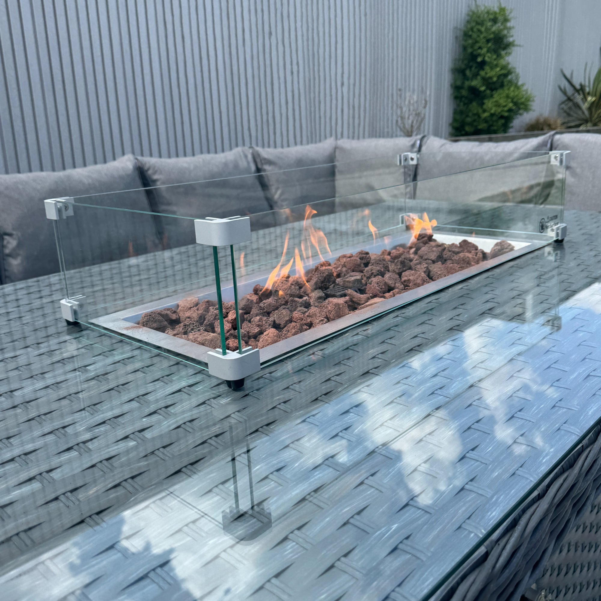 Capri Modular Corner Dining Set with Firepit Table - AMC Furniture