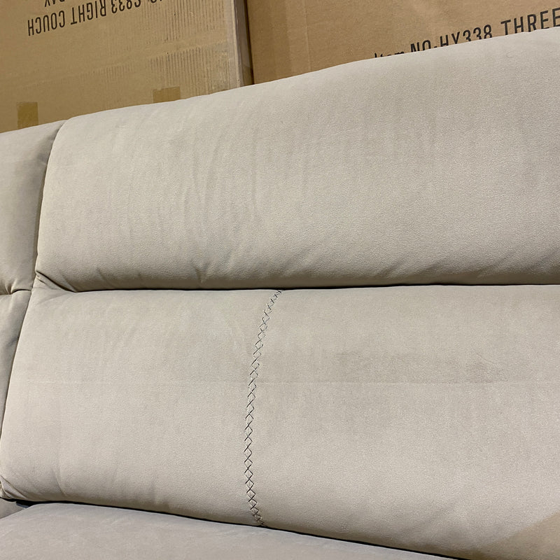 S833 Corner Sofa in Light Grey Velvet (6766466826304)